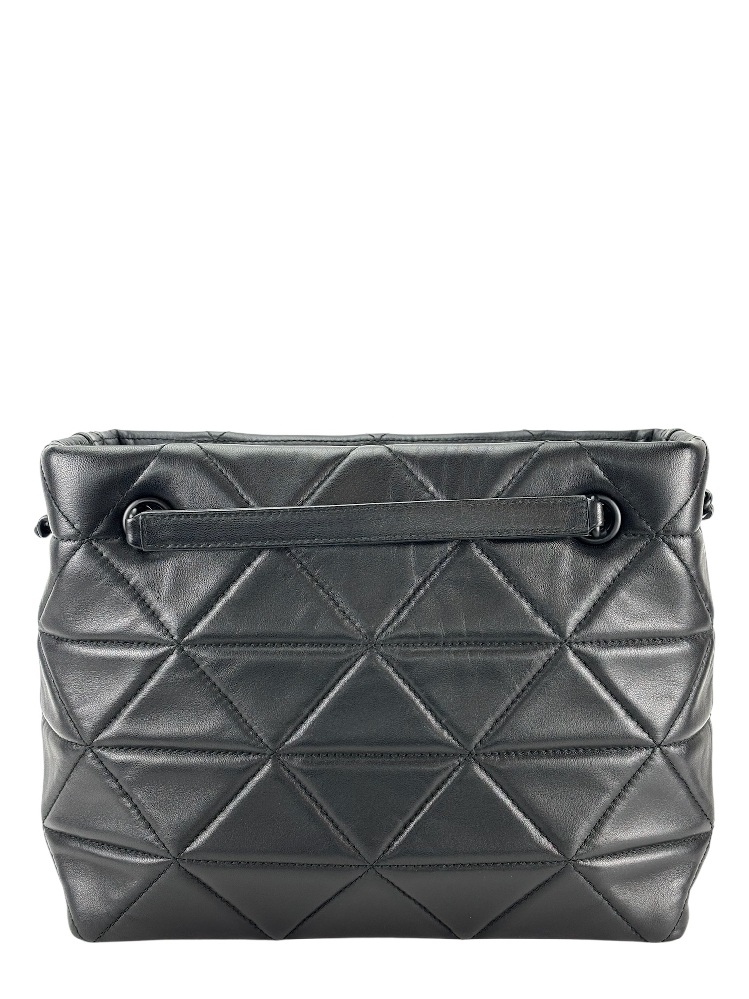 PRADA - Black Leather Spectrum Chain Tote Shoulder Bag