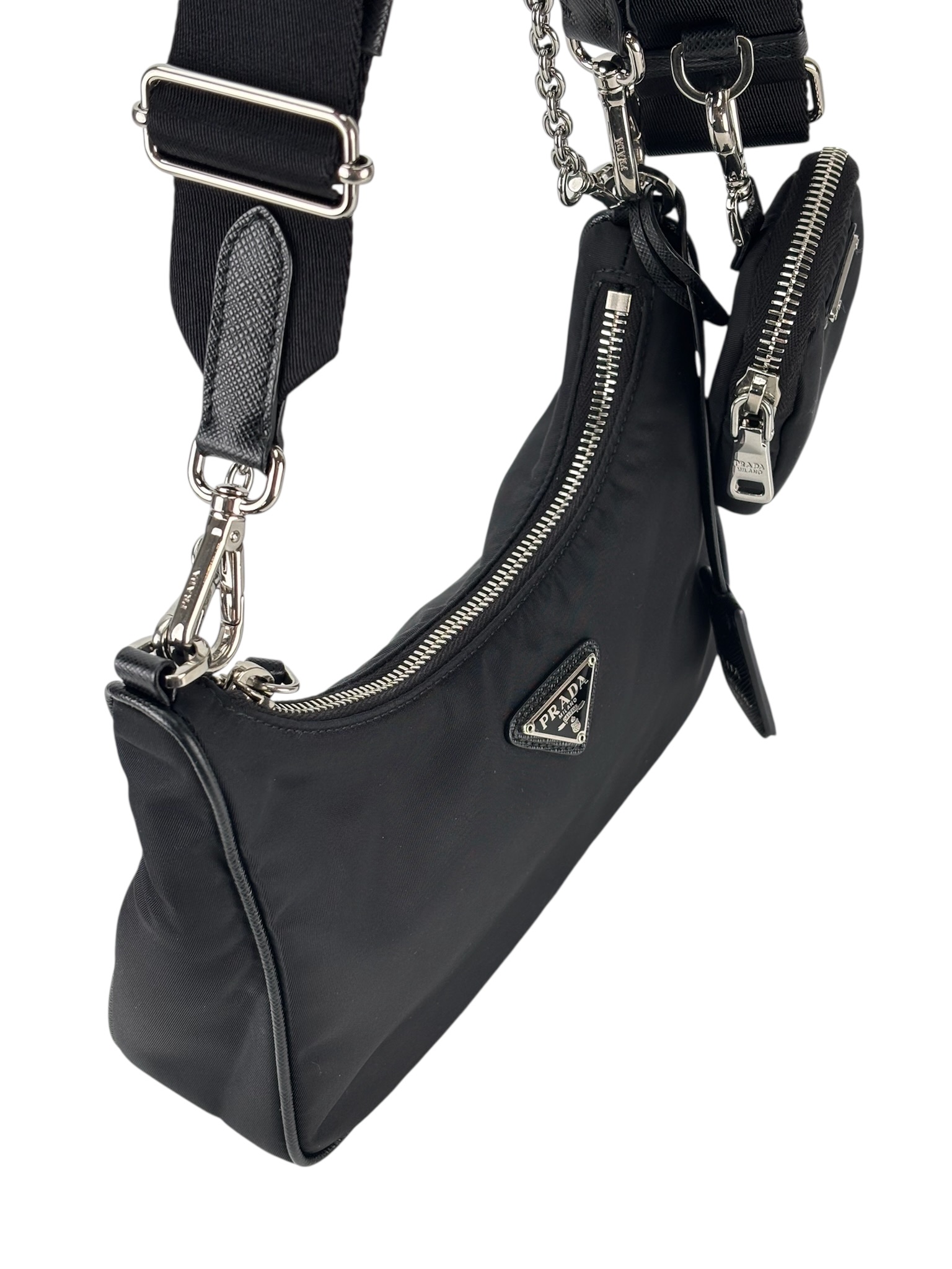 PRADA - Black Re-Edition Re-Nylon Bag 3 in 1 – Camellia Vintage Tokyo