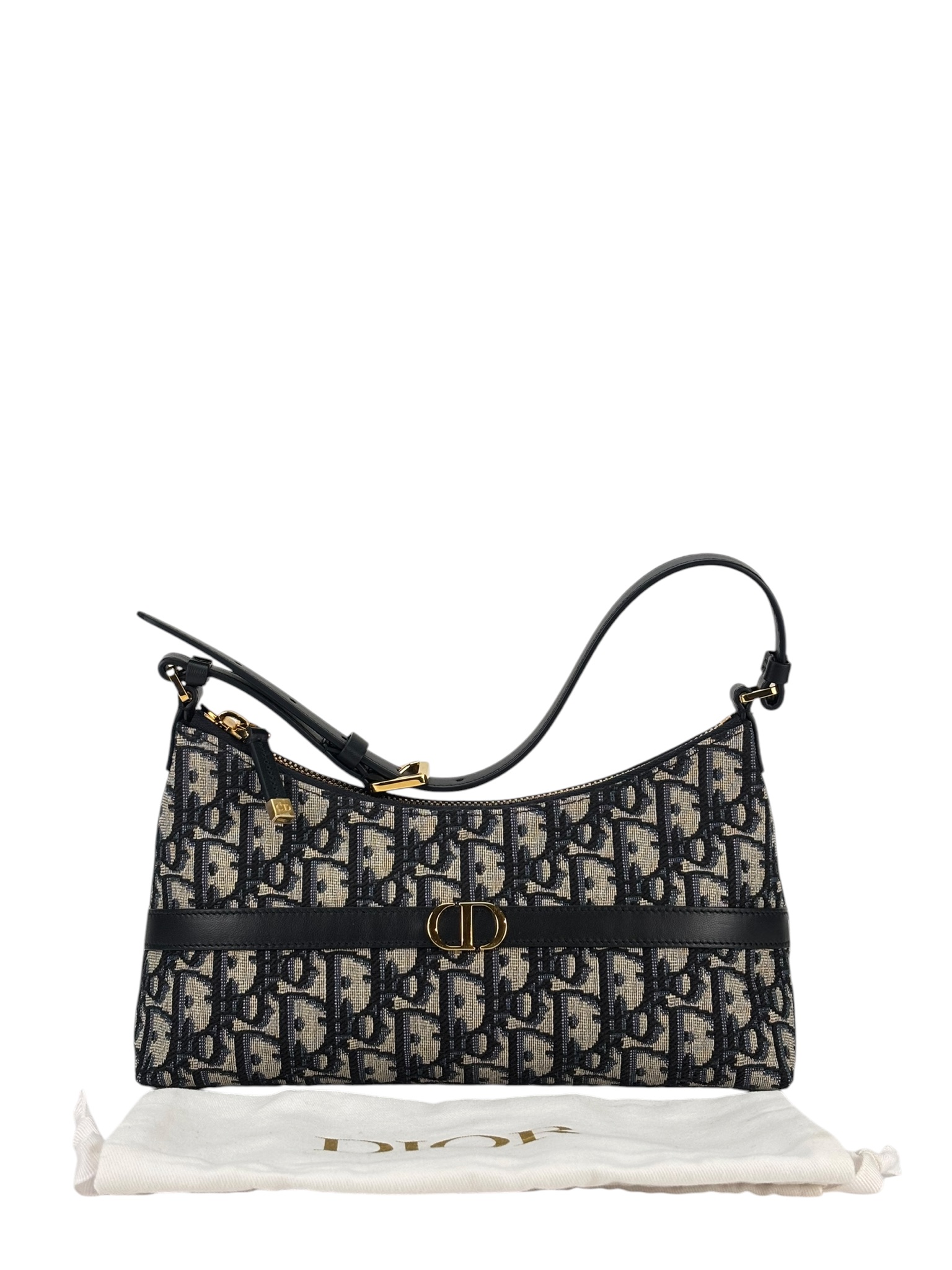 CHRISTIAN DIOR - Blue Trotter Montaigne Hobo Bag – Camellia