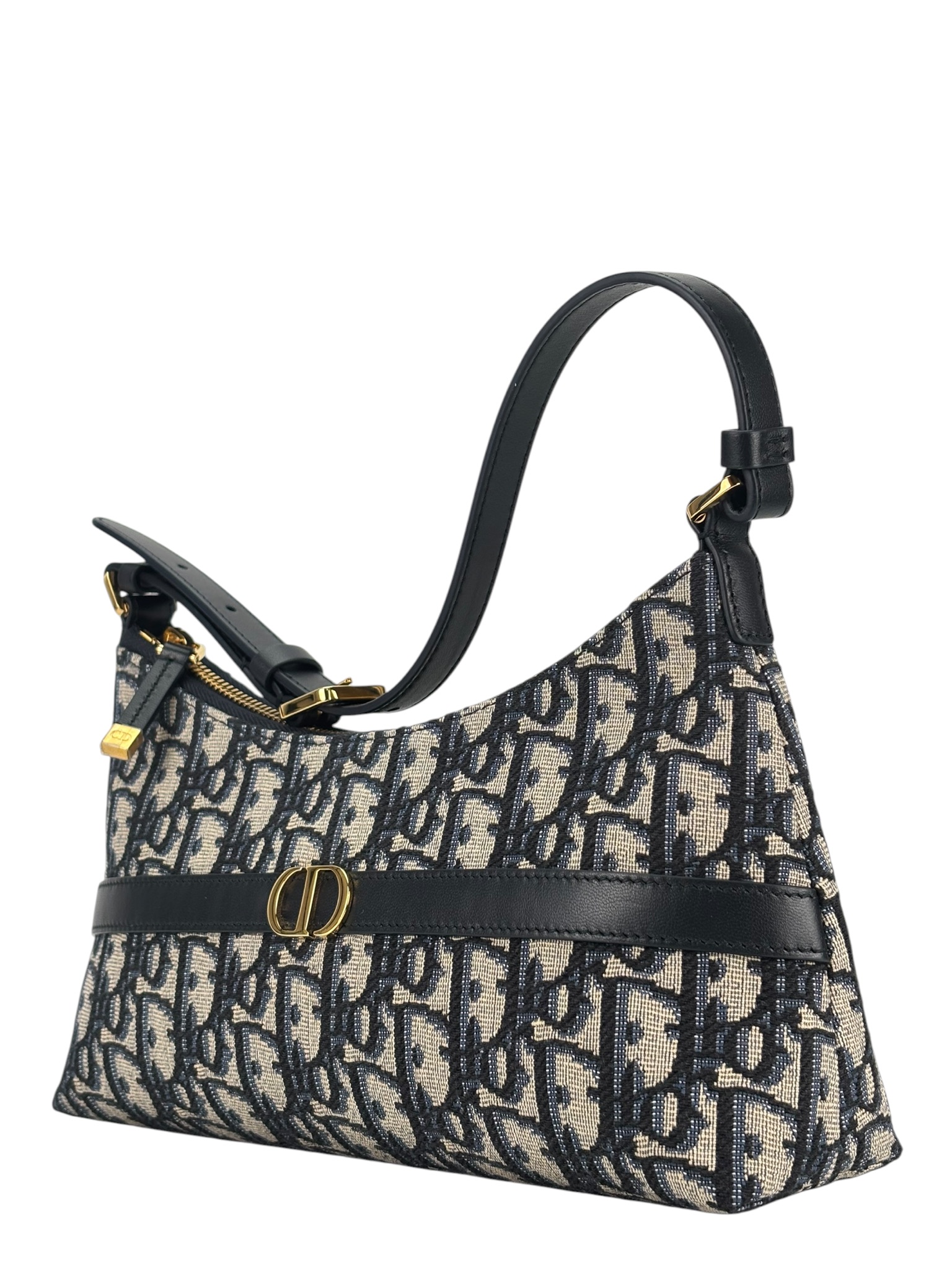CHRISTIAN DIOR - Blue Trotter Montaigne Hobo Bag – Camellia