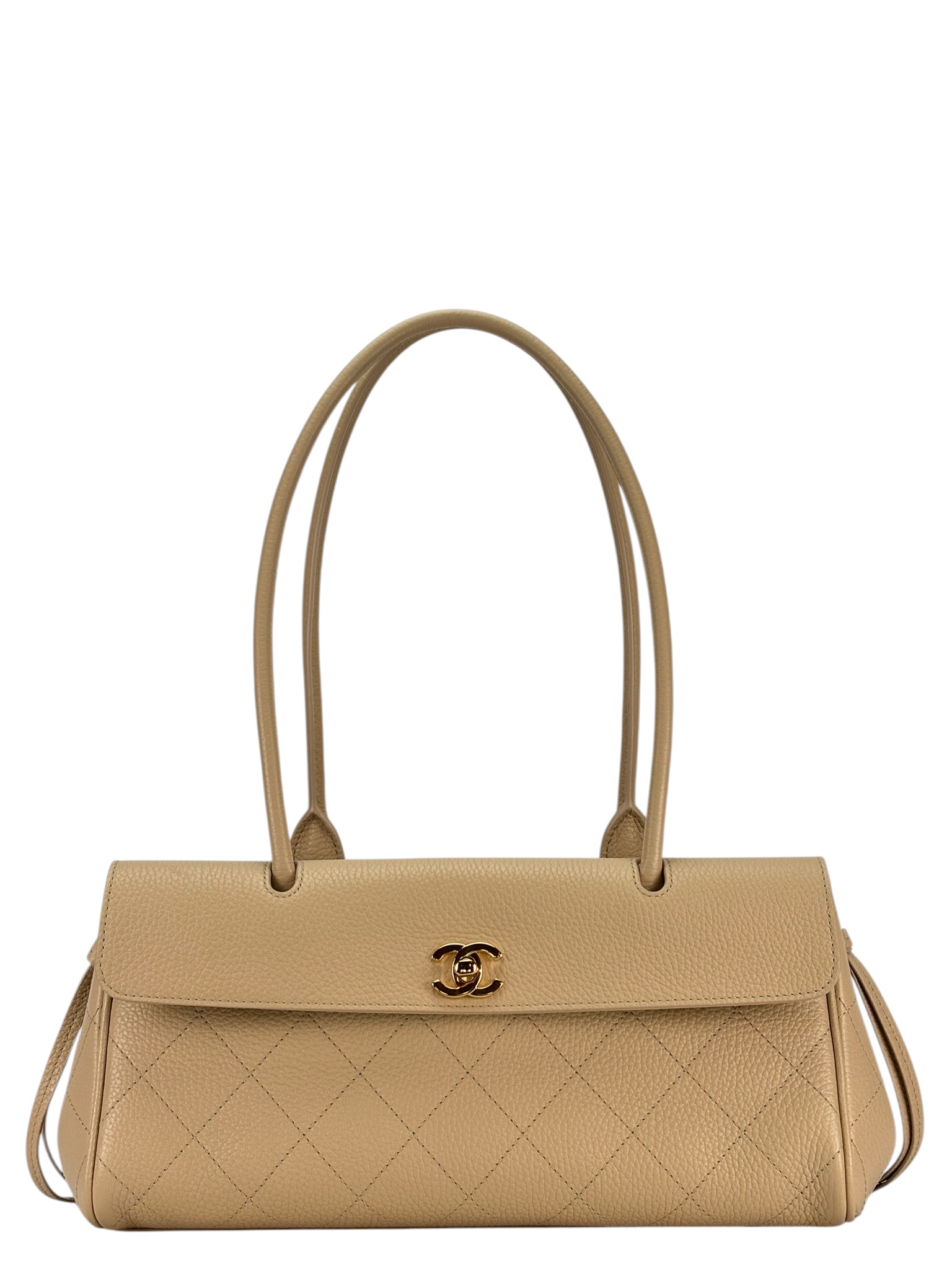 CHANEL - 26S Beige Caviar Eastwest Hobo Bag