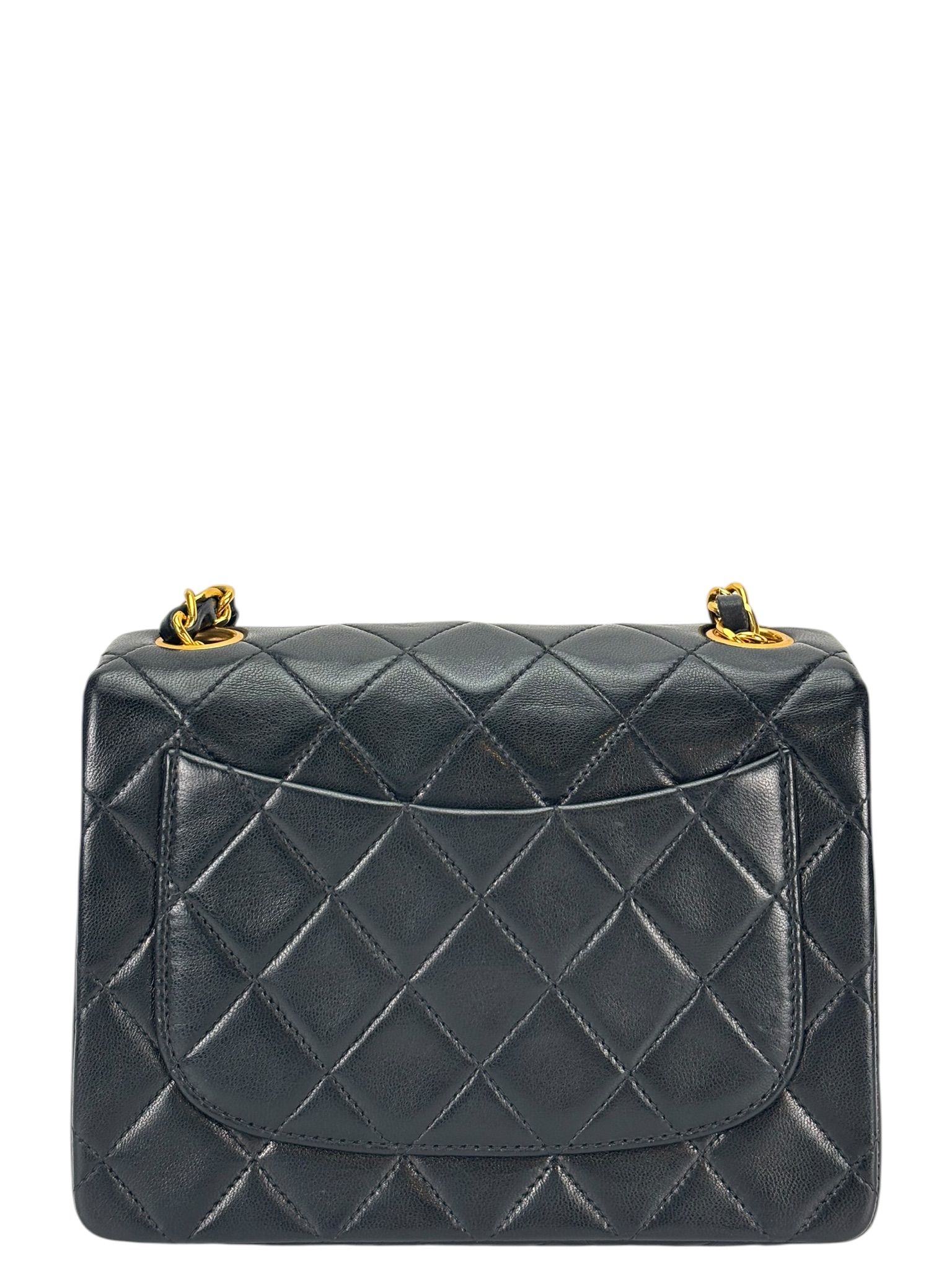 CHANEL - Mini Flap Bag Black Lambskin Gold Hardware