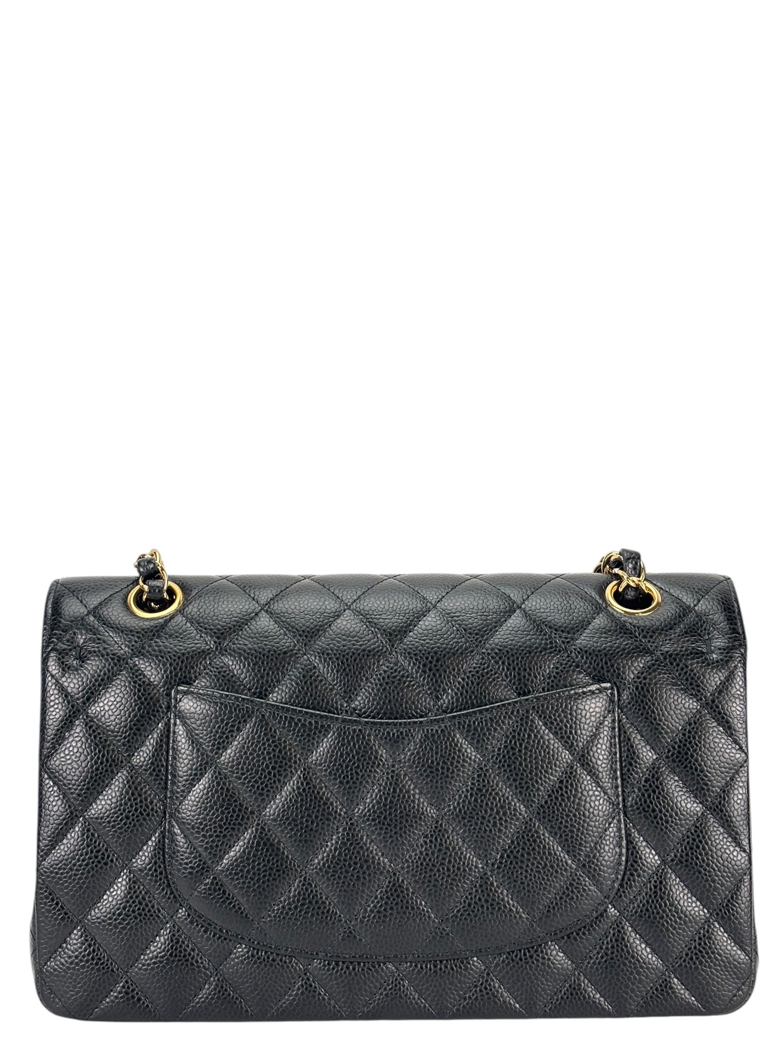 CHANEL - Classic Double Flap 25 Black Caviar Gold Hardware