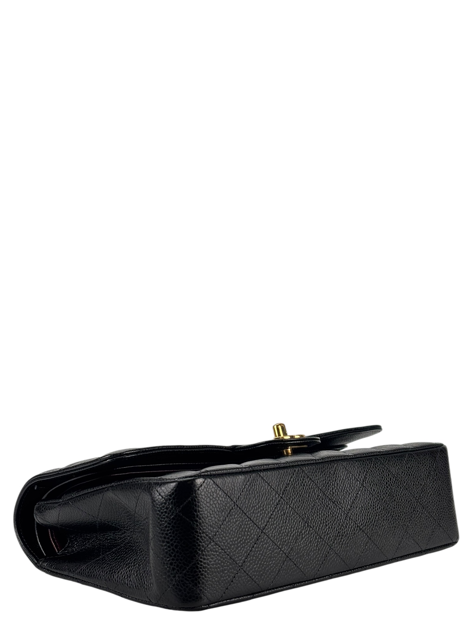 CHANEL - Classic Double Flap 25 Black Caviar Gold Hardware