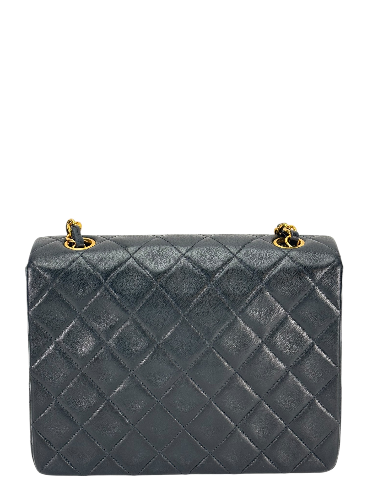 CHANEL - Mini Flap Bag 20 Black Lambskin Gold Hardware
