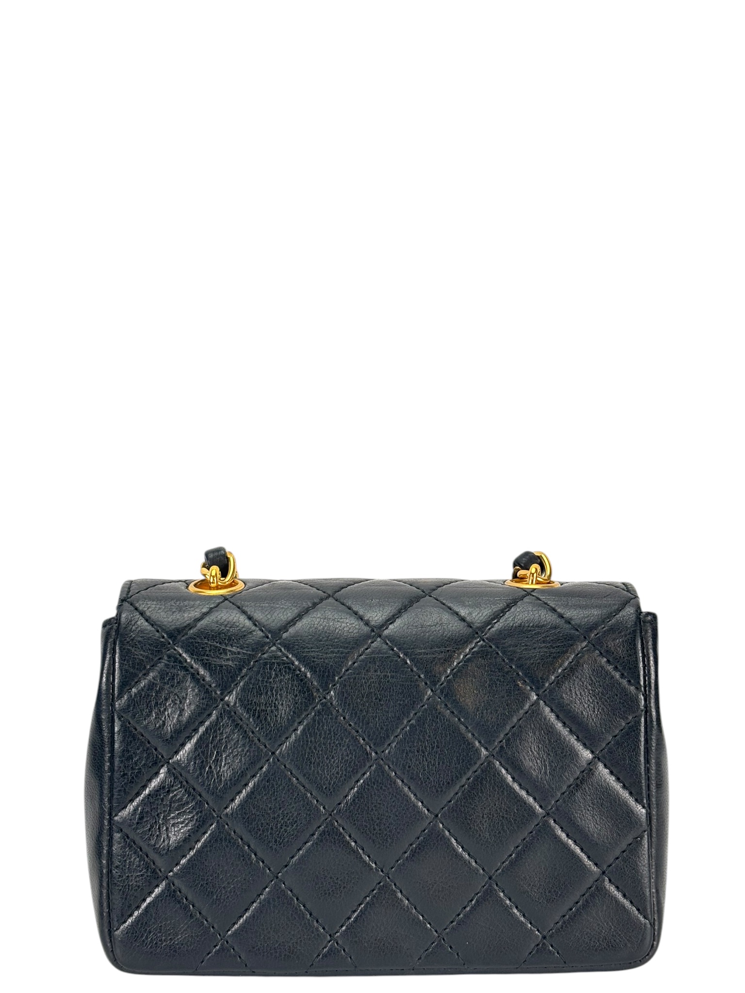 CHANEL - Mini Double Flap 14 Black Lambskin