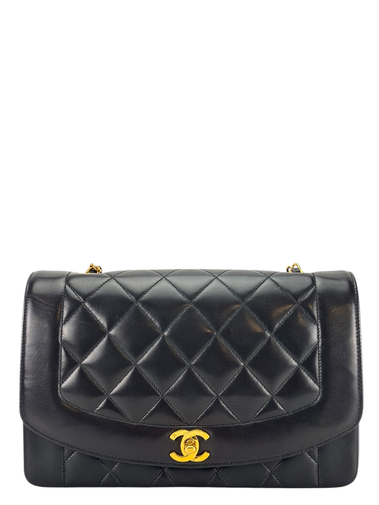 CHANEL - Diana Bag 25 Black Lambskin GHW
