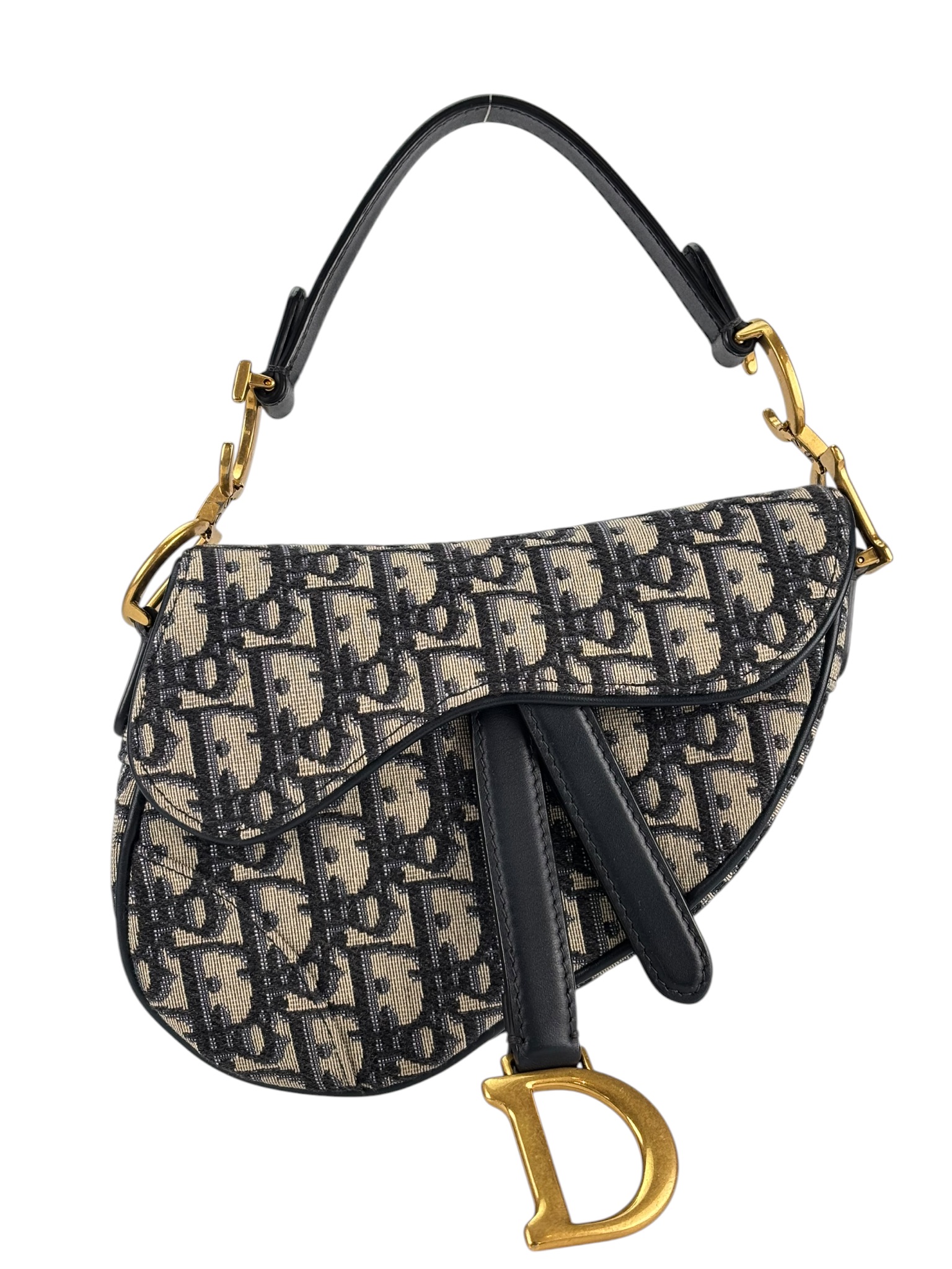 CHRISTIAN DIOR - Navy Trotter Saddle Handbag