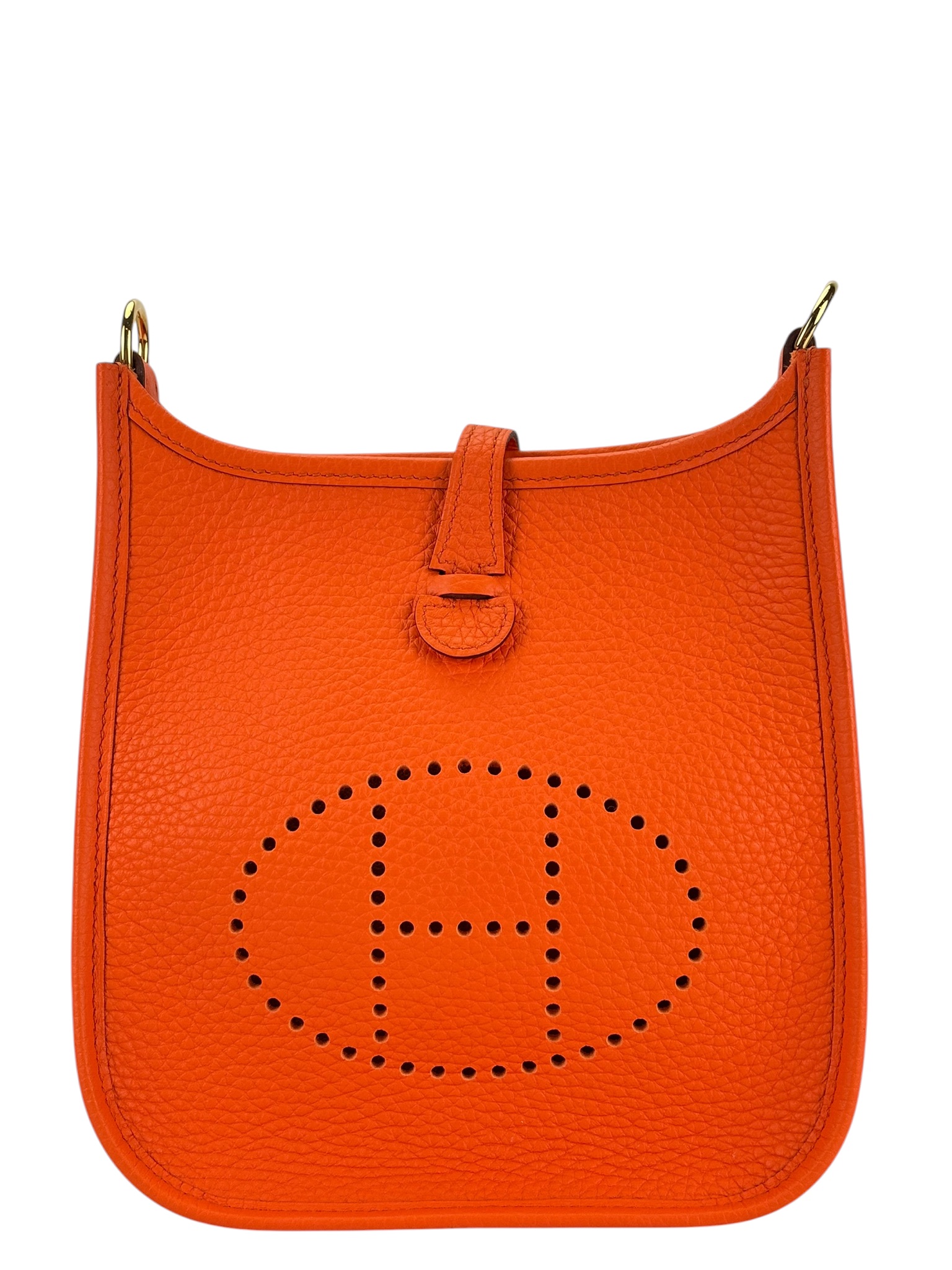 HERMES - Evelyne 16 TPM  Orange Minium TC Gold Hardware