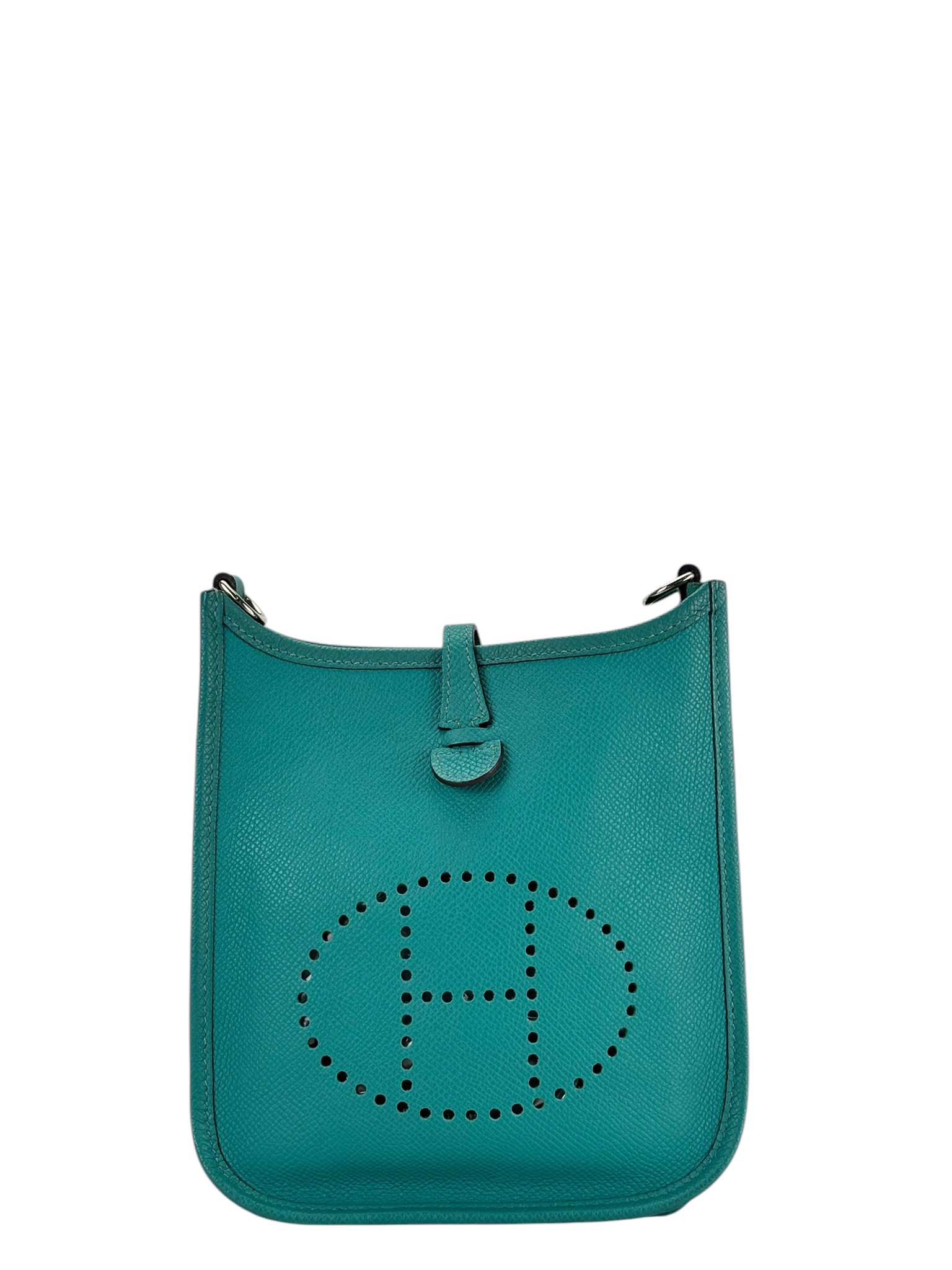 HERMES - Mini Evelyne Evelyne 16 U1 Verona Green Epsom Palladium Hardware
