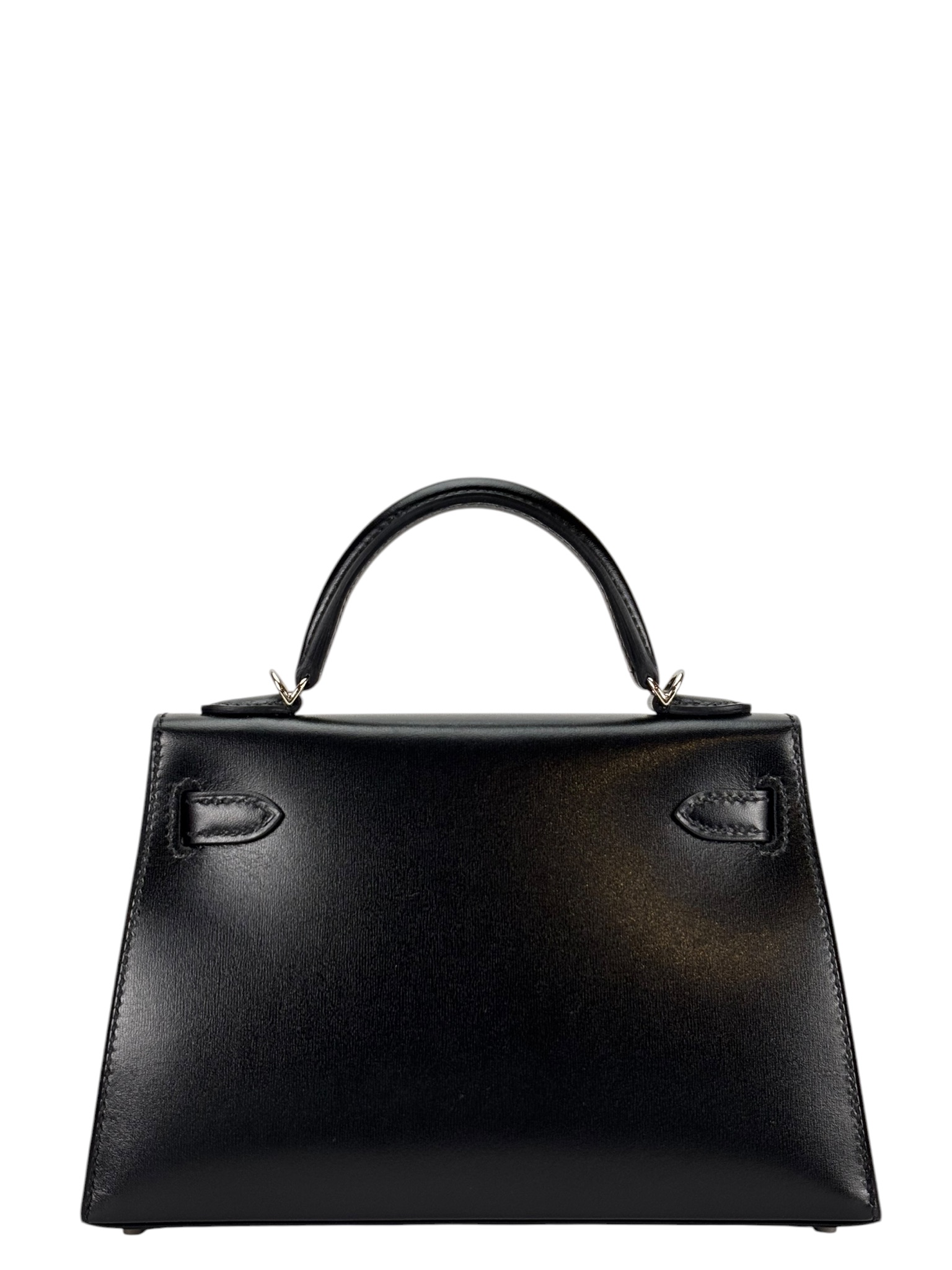 HERMES Mini Kelly Noir Box Palladium Hardware