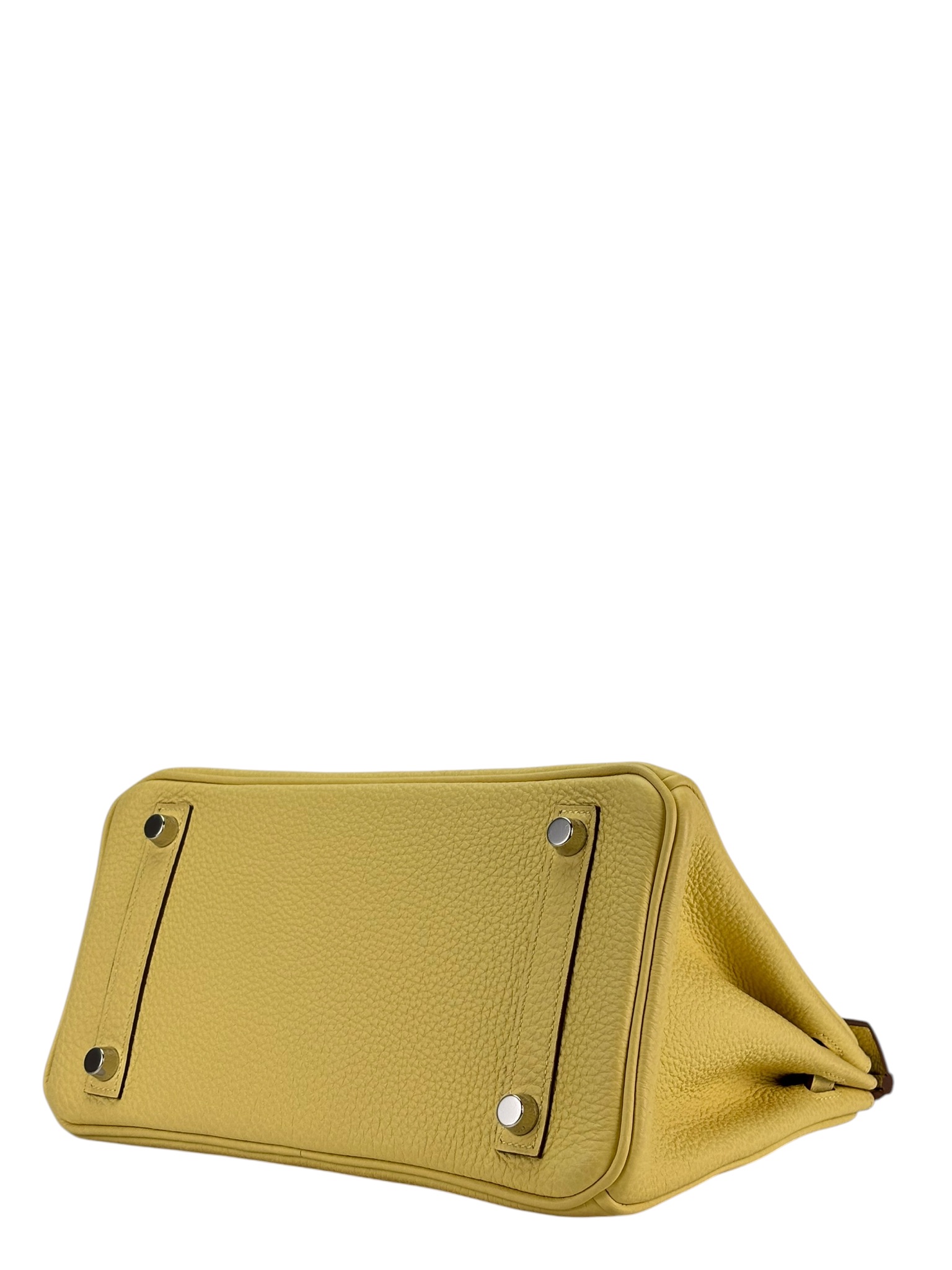 HERMES Birkin 25 Jaune Poussin Togo Palladium Hardware