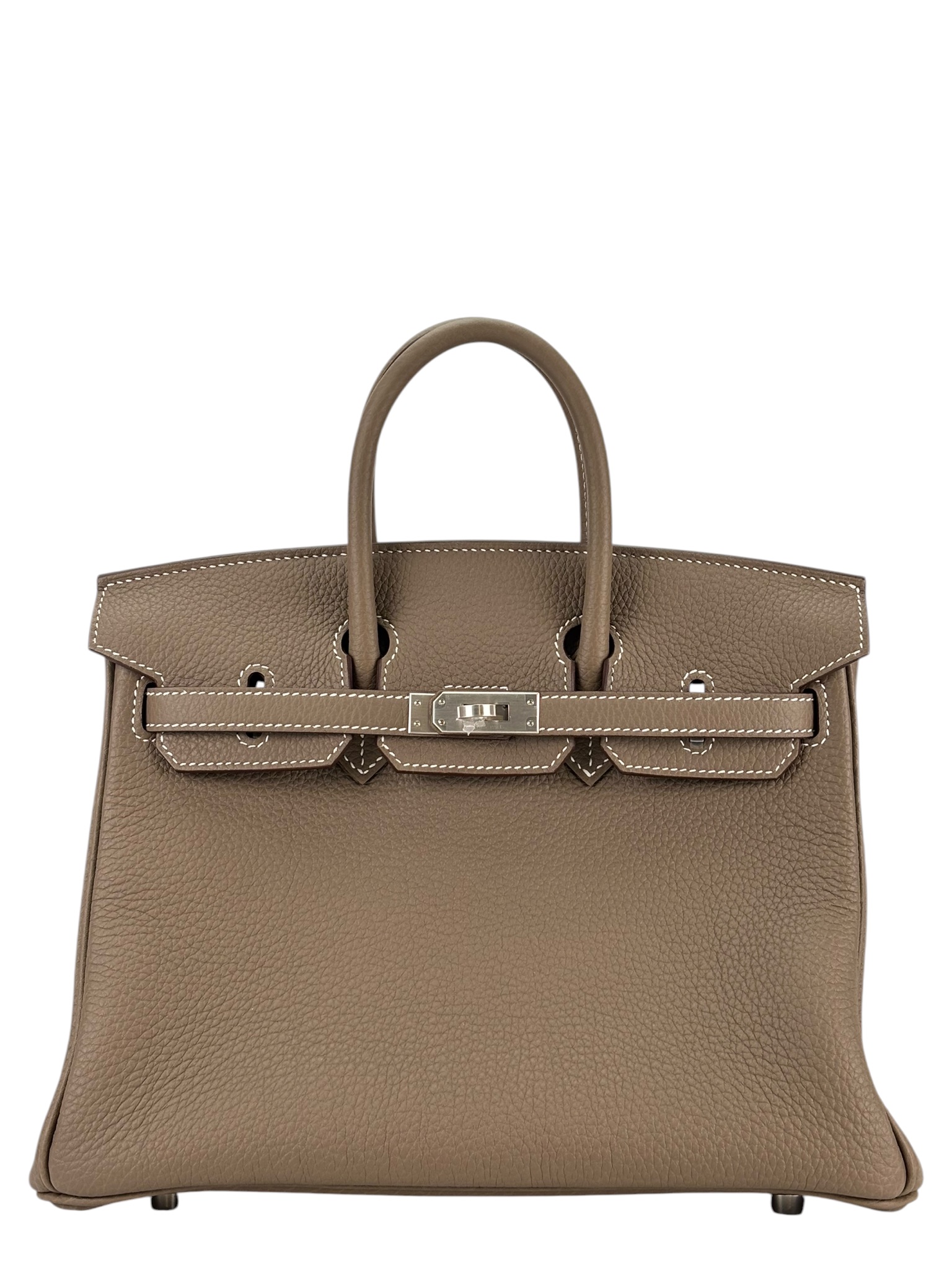 HERMES - Birkin 25 Etoupe Togo Palladium Hardware 