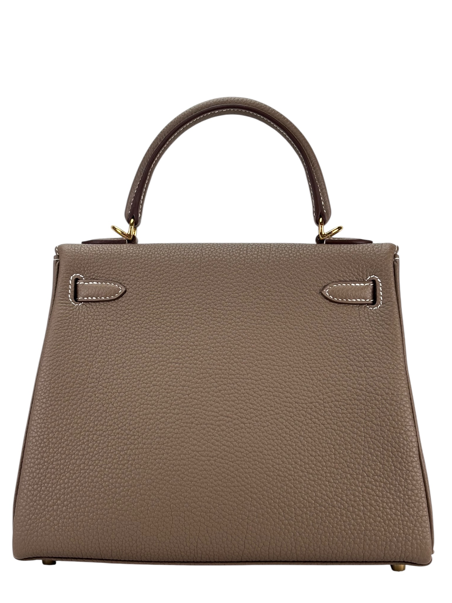 HERMES - Kelly 25 Etoupe Togo Gold Hardware