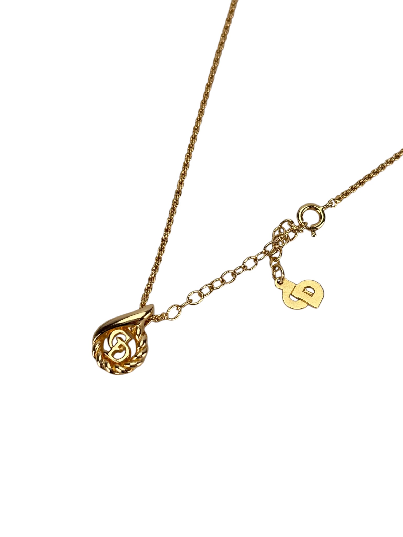 Dior - Necklace Pendant CD Logo Chain Gold Plated