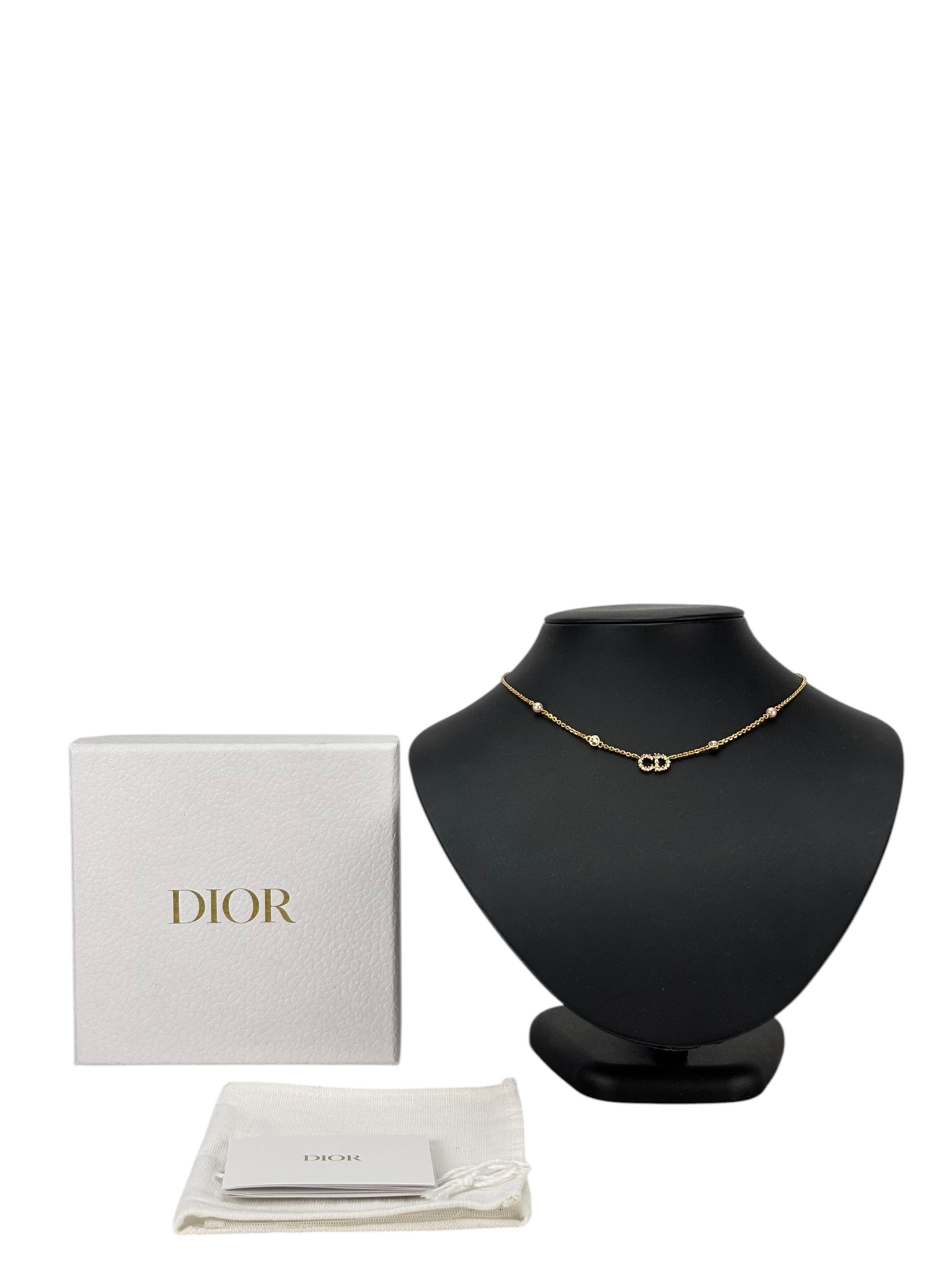 Christian Dior ネックレス CLAIR D LUNE ゴールド CHRISTIAN DIOR - Gold Clair D Lune Necklace – Camellia Vintage Tokyo