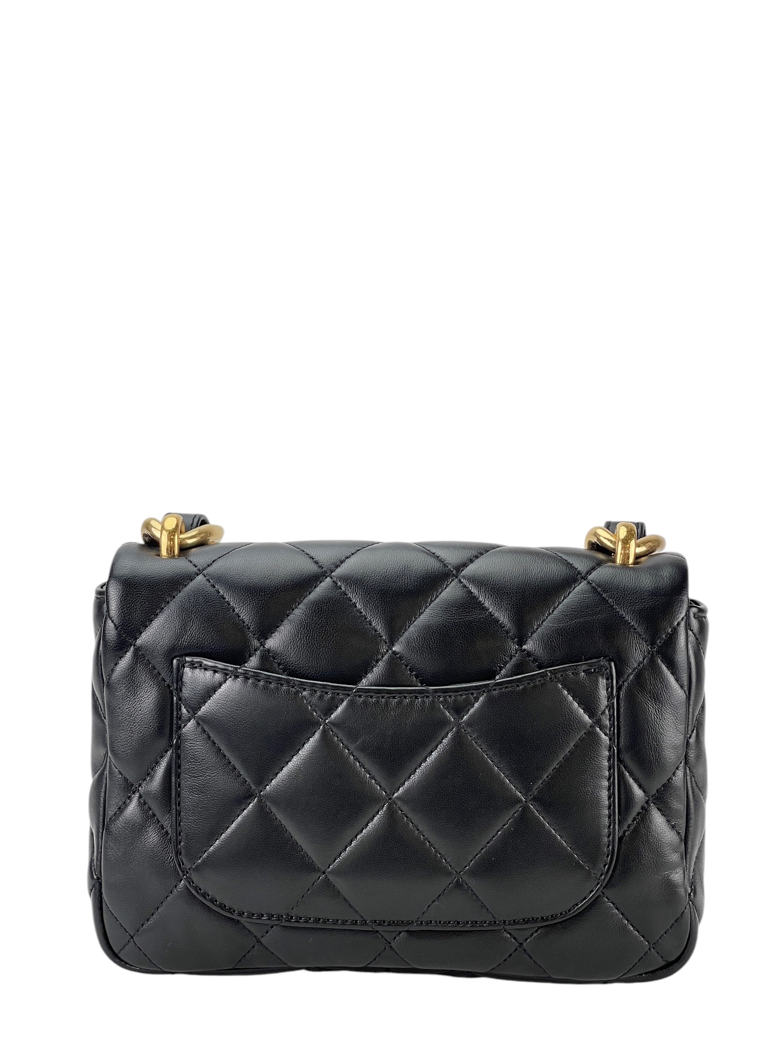 CHANEL - 22S Black Lambskin Small Flap Bag
