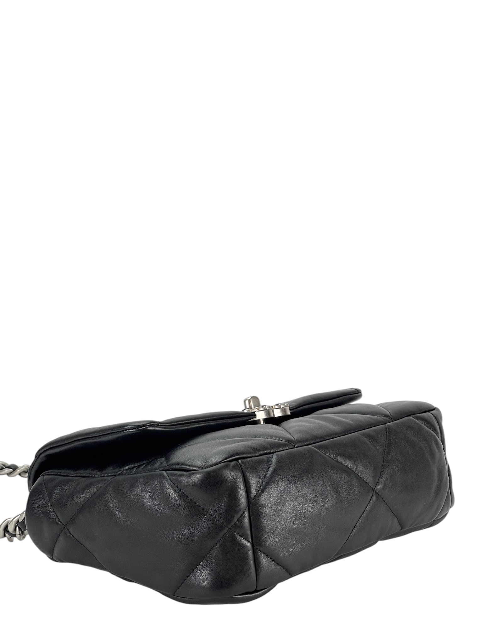CHANEL - Black Lambskin 19 Flap Bag Small – Camellia Vintage Tokyo