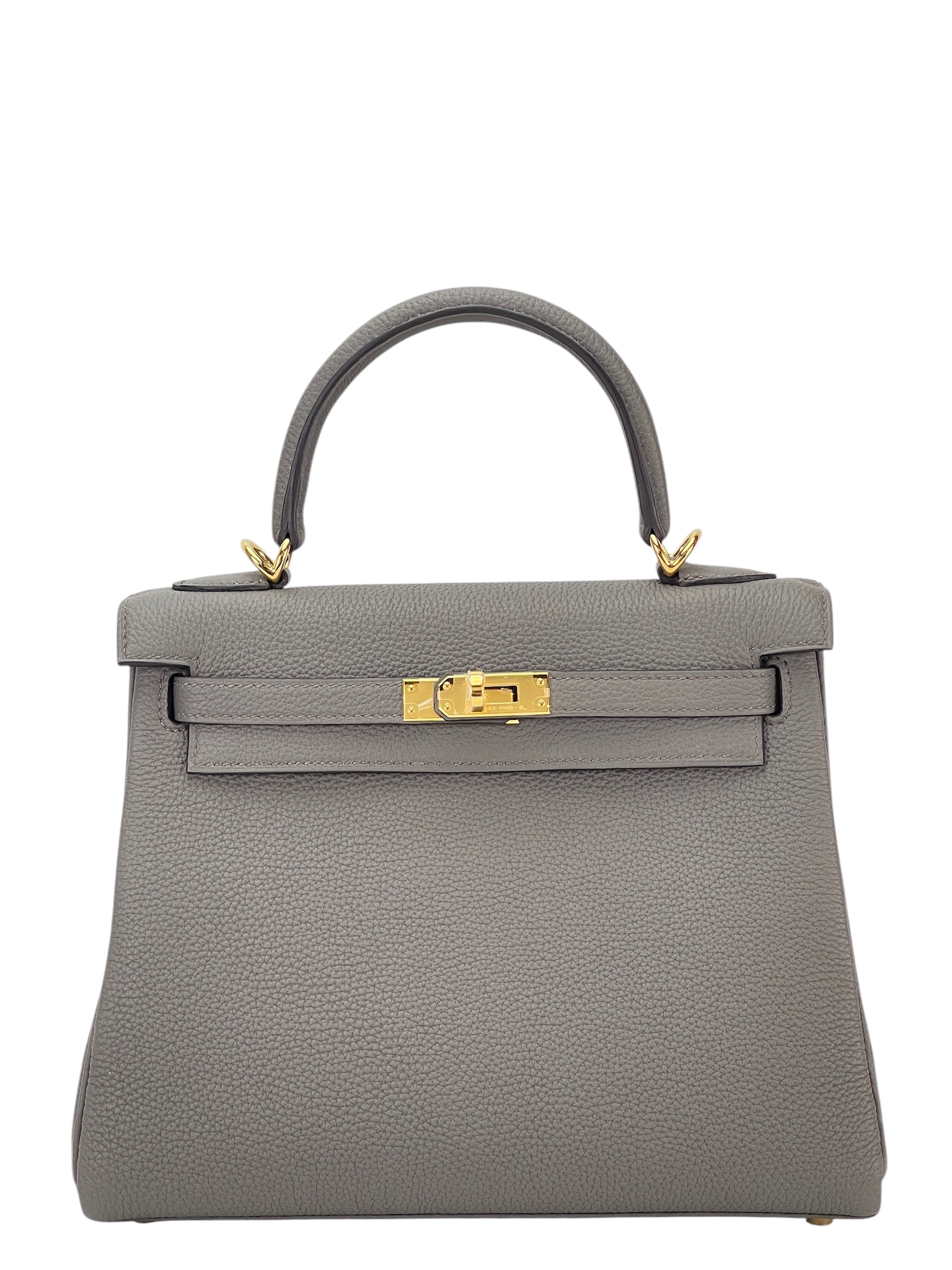 HERMES - Birkin 25 8F Etain Togo Gold Hardware