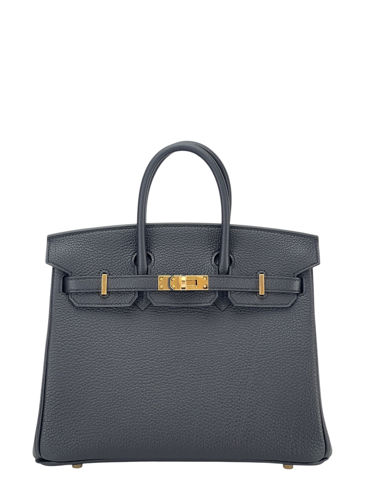 HERMES - Birkin 25 Noir 89 Togo Gold Hardware