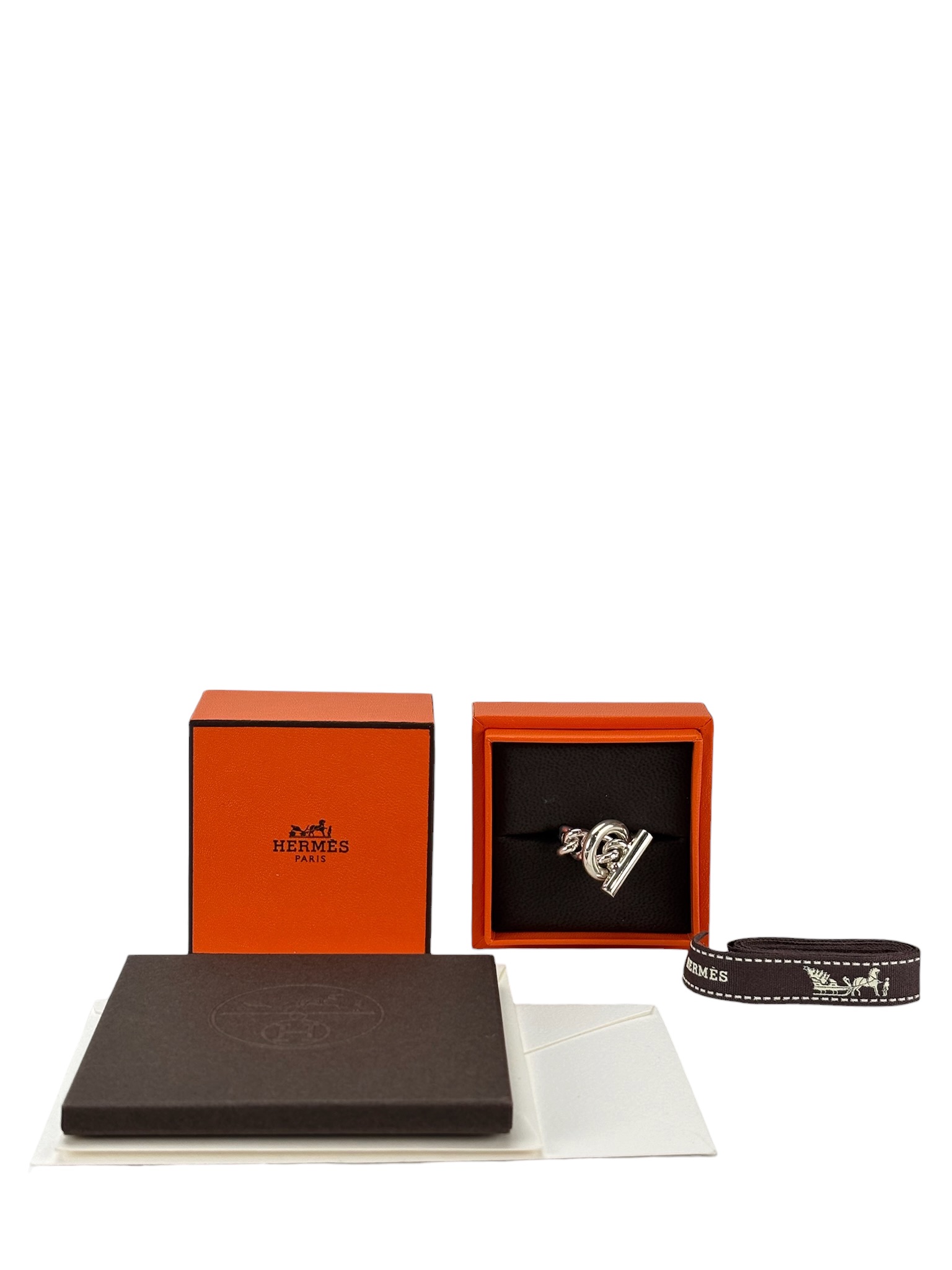 HERMES - Sliver Croisette Chain Ring