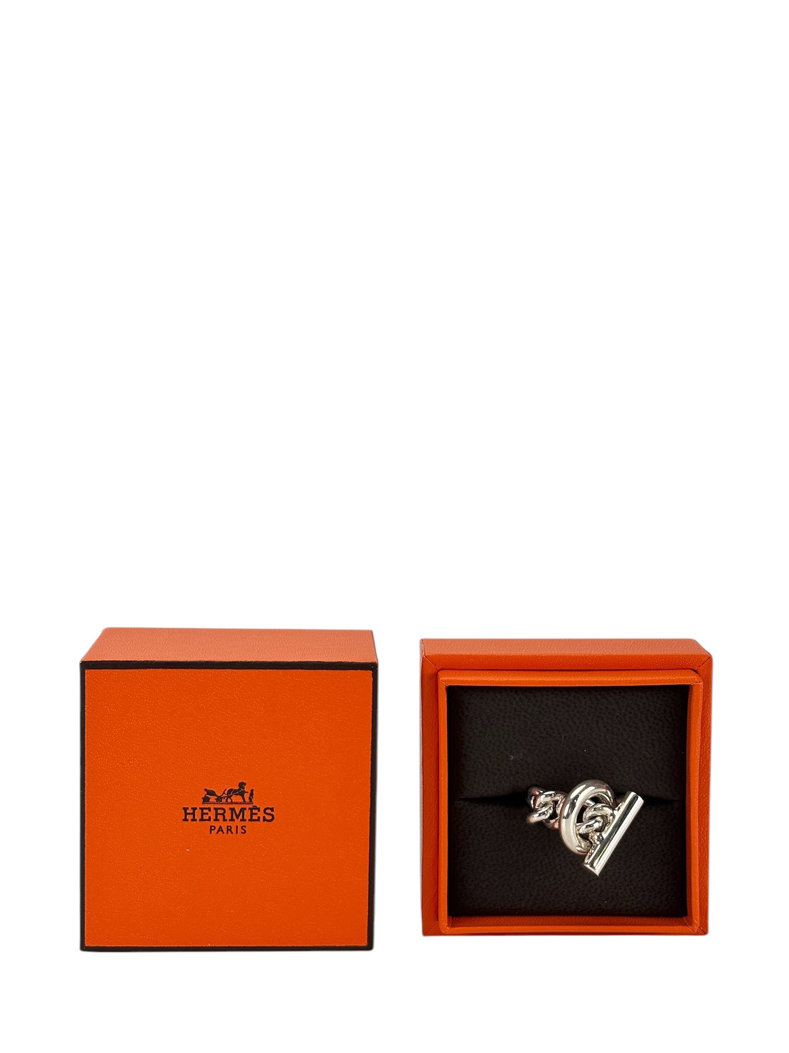 HERMES - Sliver Croisette Chain Ring