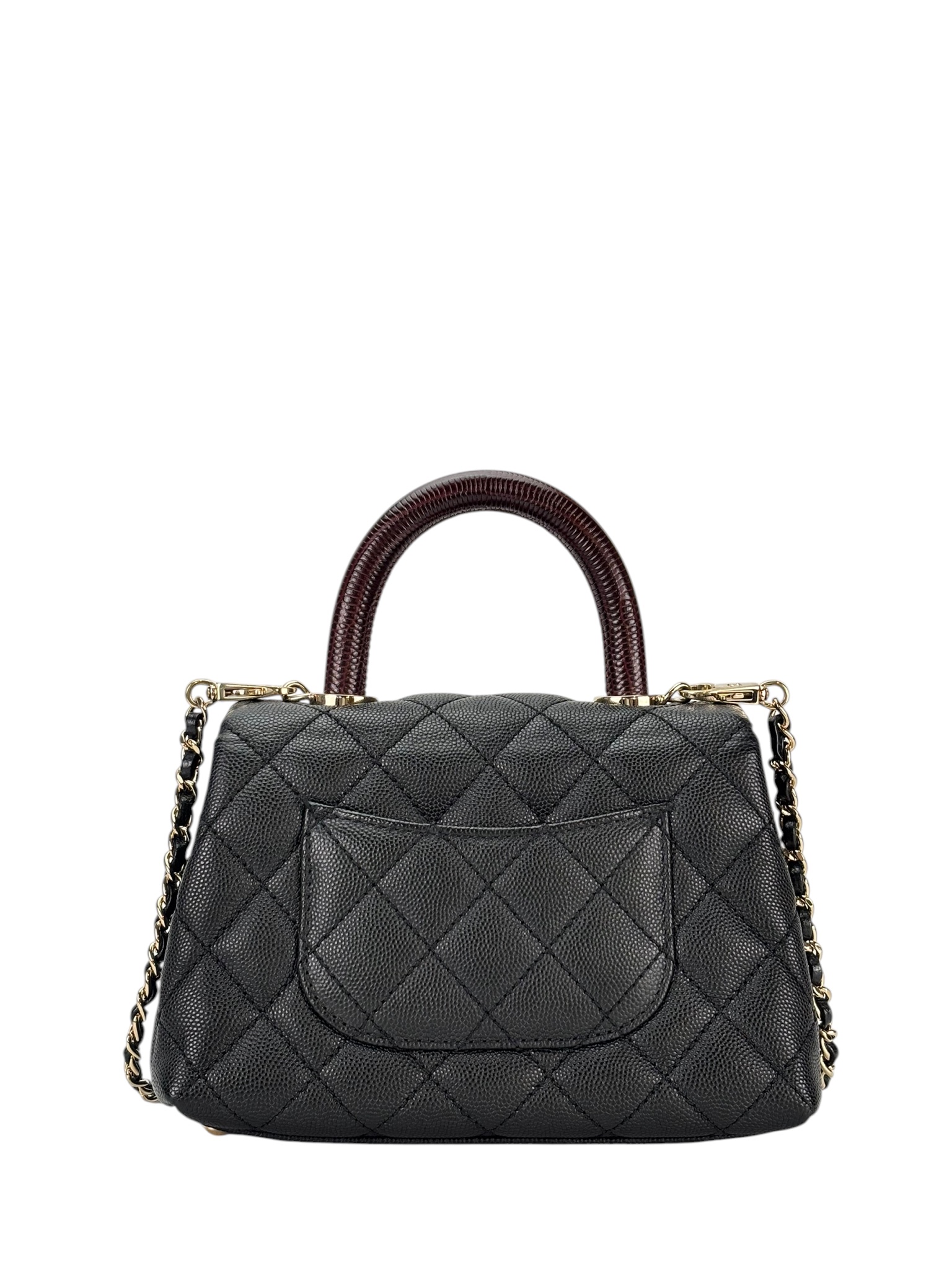 CHANEL - Coco Handle Small Black Caviar Gold Hardware