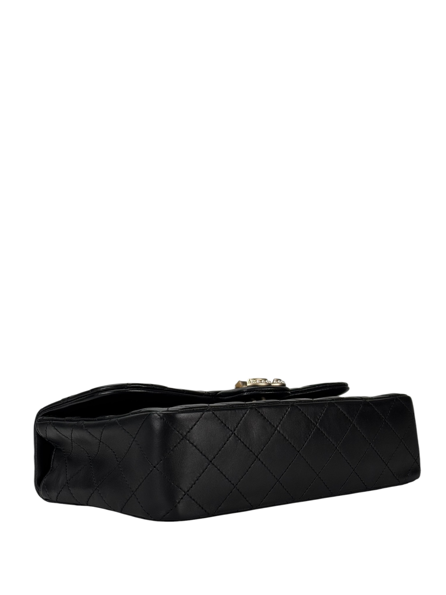 CHANEL - Black Lambskin Matelasse Westminster Chain Shoulder Bag
