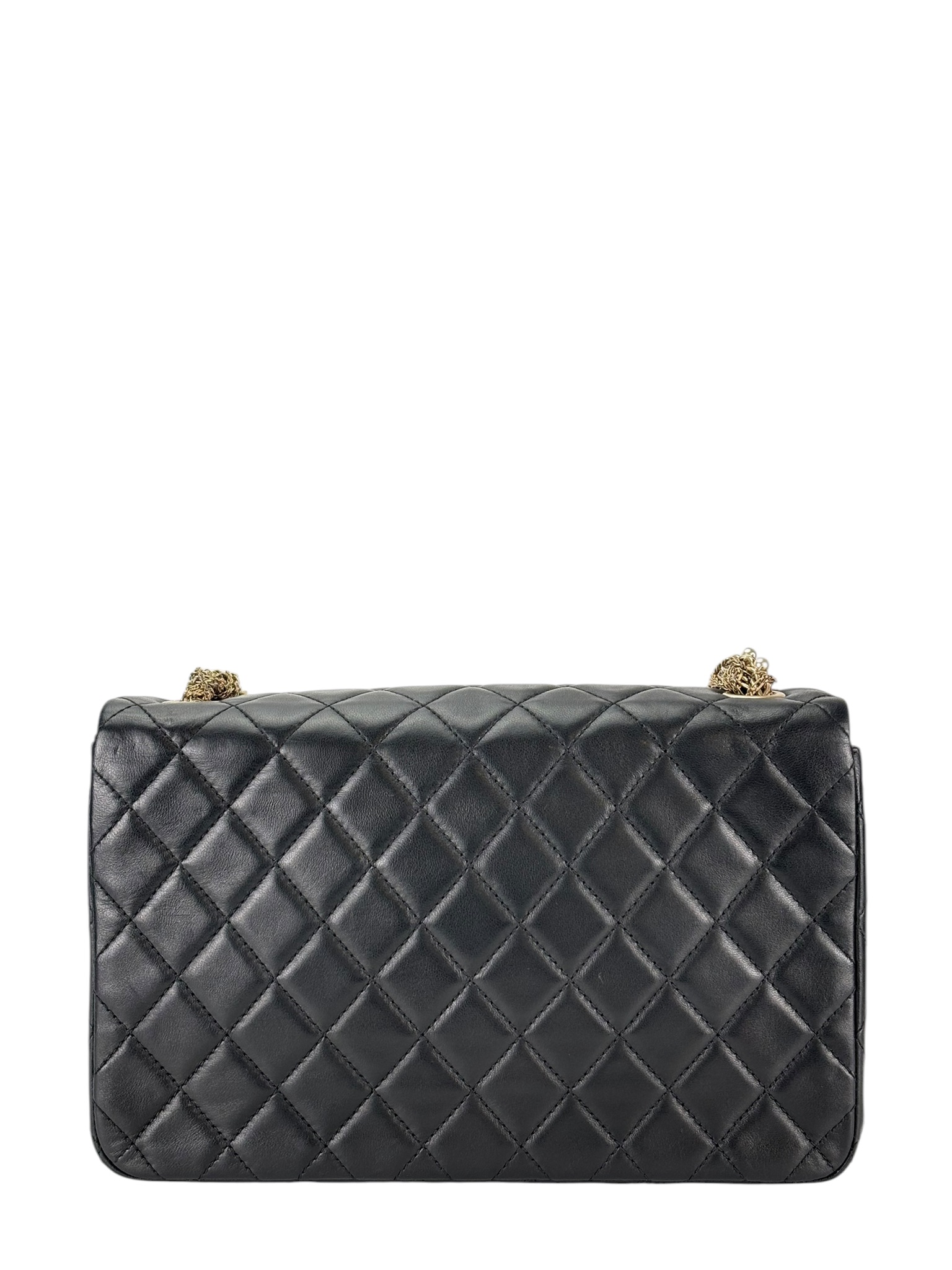 CHANEL - Black Lambskin Matelasse Westminster Chain Shoulder Bag