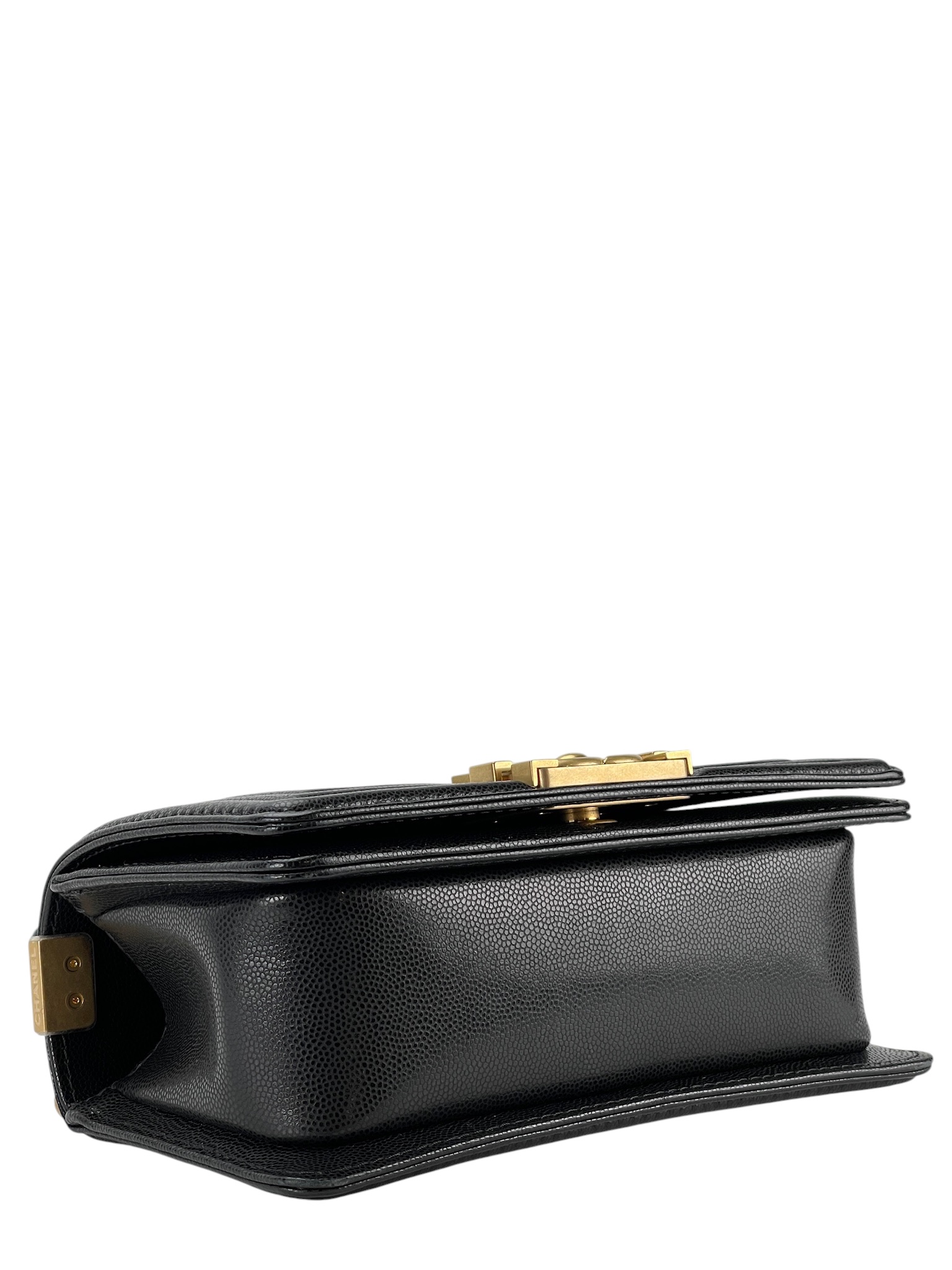 CHANEL - 23B Small Boy CoCo Top Handle Bag Black Caviar Gold