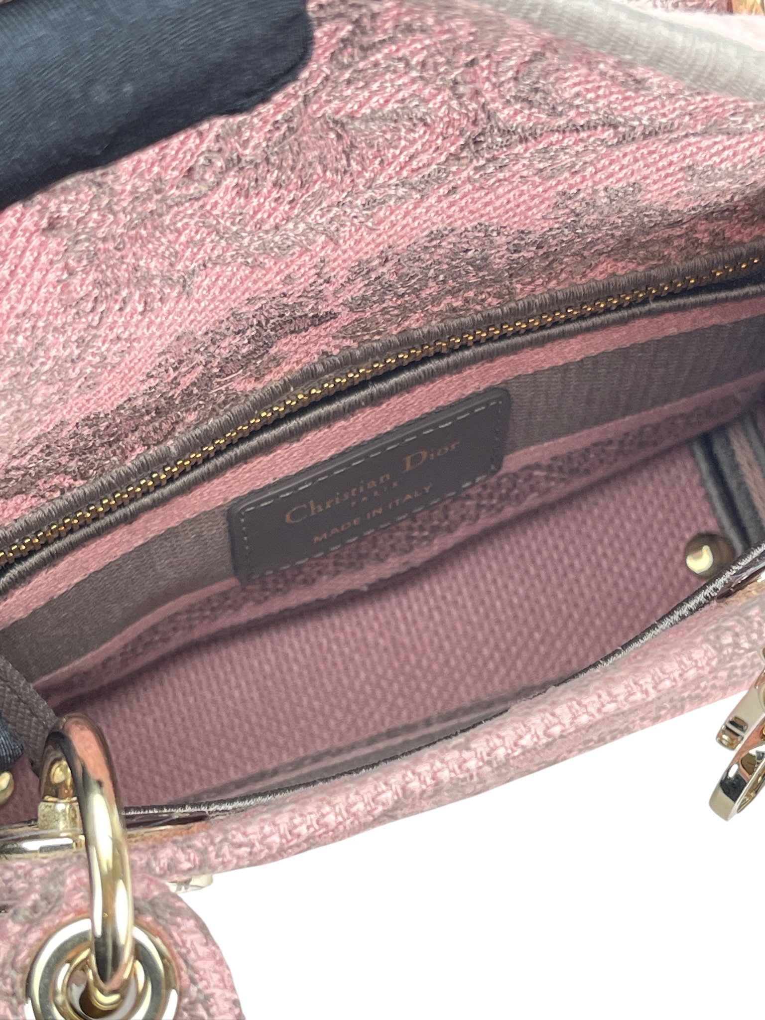 CHRISTIAN DIOR - Pink Canvas 2way Lady D-Lite Dior Bag – Camellia