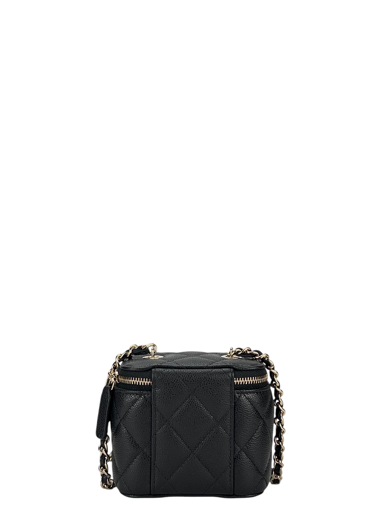 CHANEL - Mini Handle Vanity Case Gold Chain