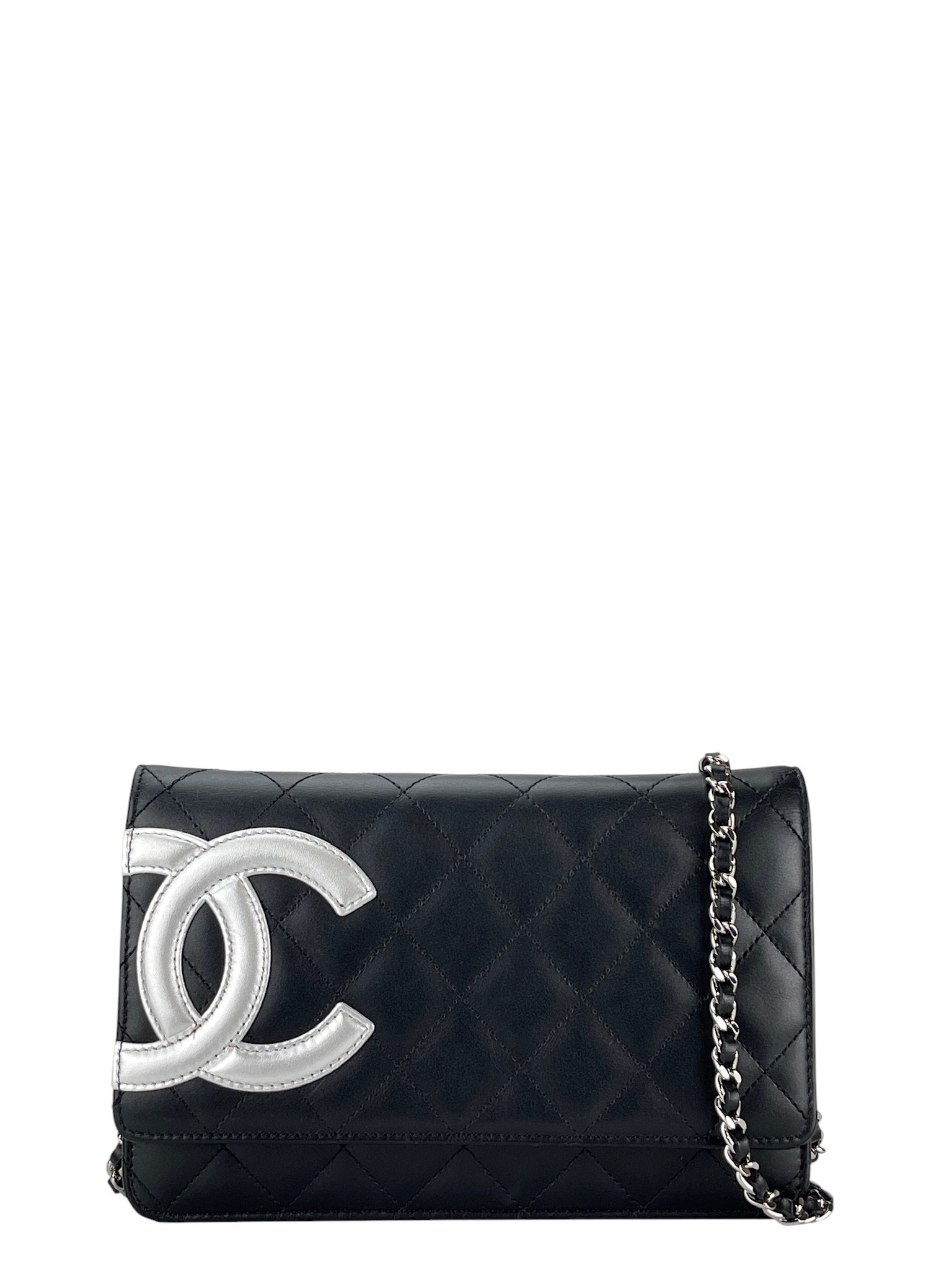 CHANEL - Black Calfskin Cambon Wallet On Chain (WOC)