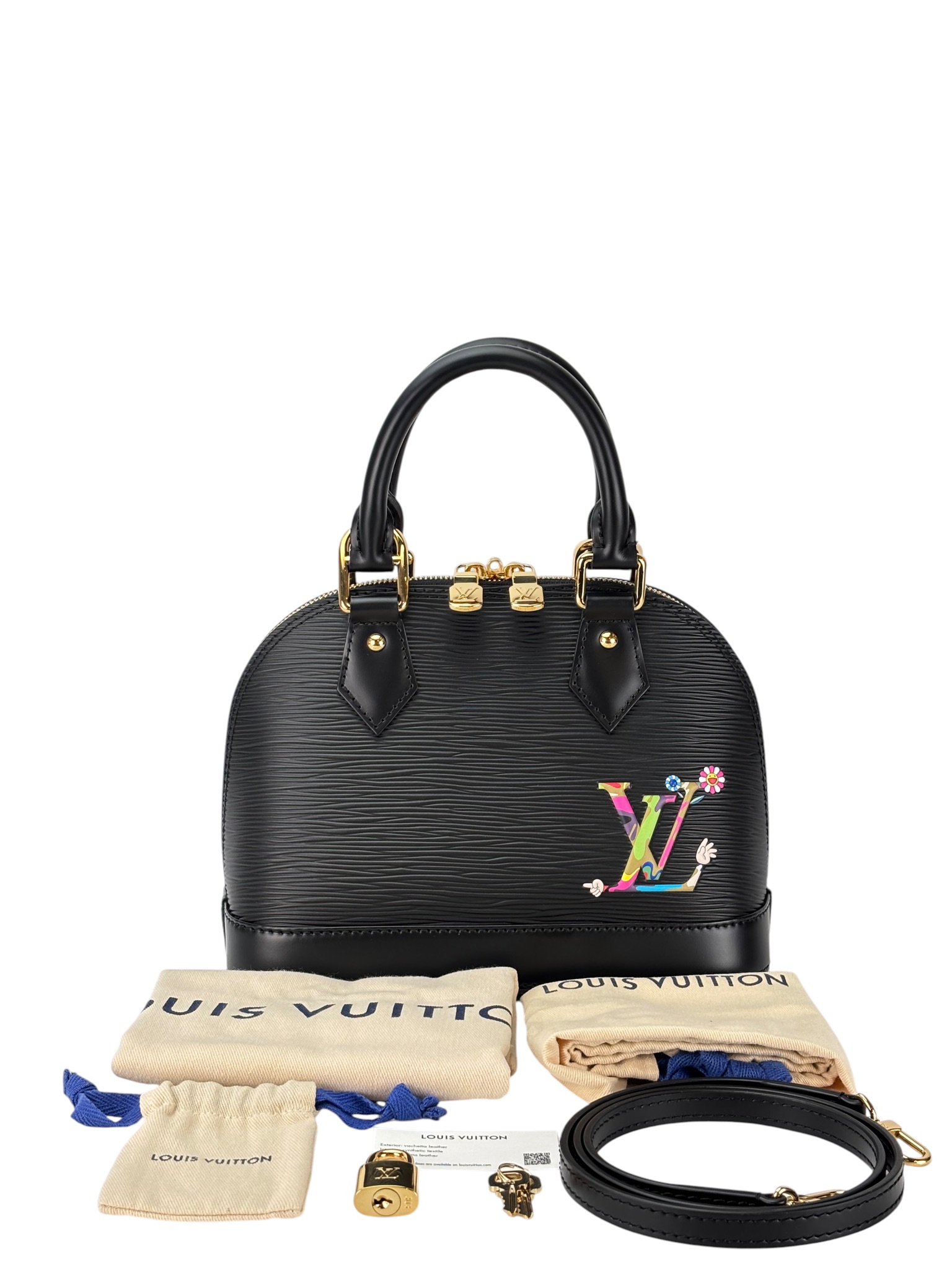 LOUIS VUITTON - LV x TM Alma BB Black Epi Handbag – Camellia