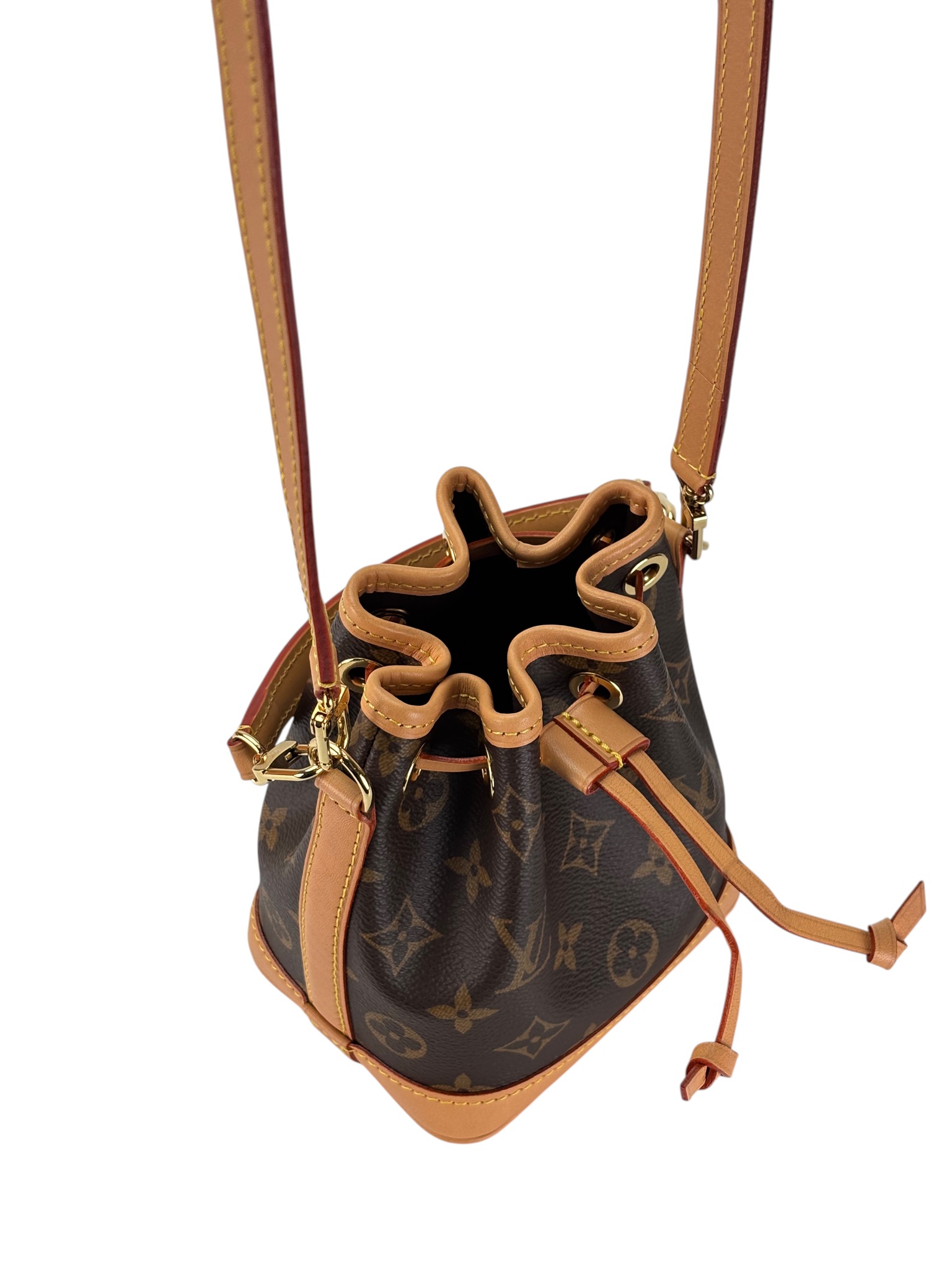 LOUIS VUITTON - Brown Canvas Monogram Nano Noe Shoulder Bag