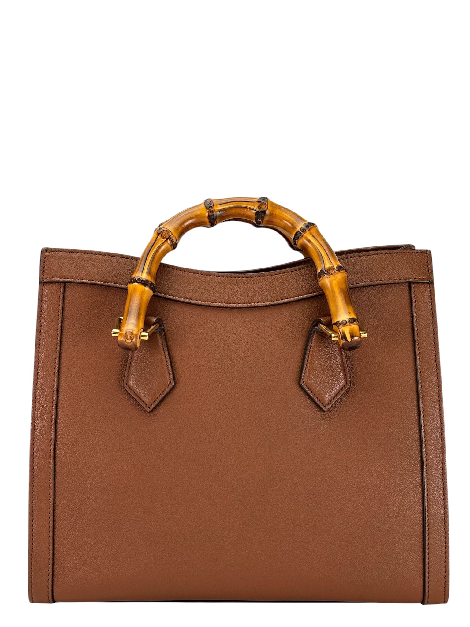GUCCI - Medium Brown Leather Diana Bag