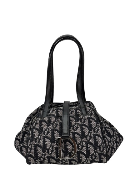 CHRISTIAN DIOR - Navy Canvas Trotter Handbag – Camellia Vintage Tokyo