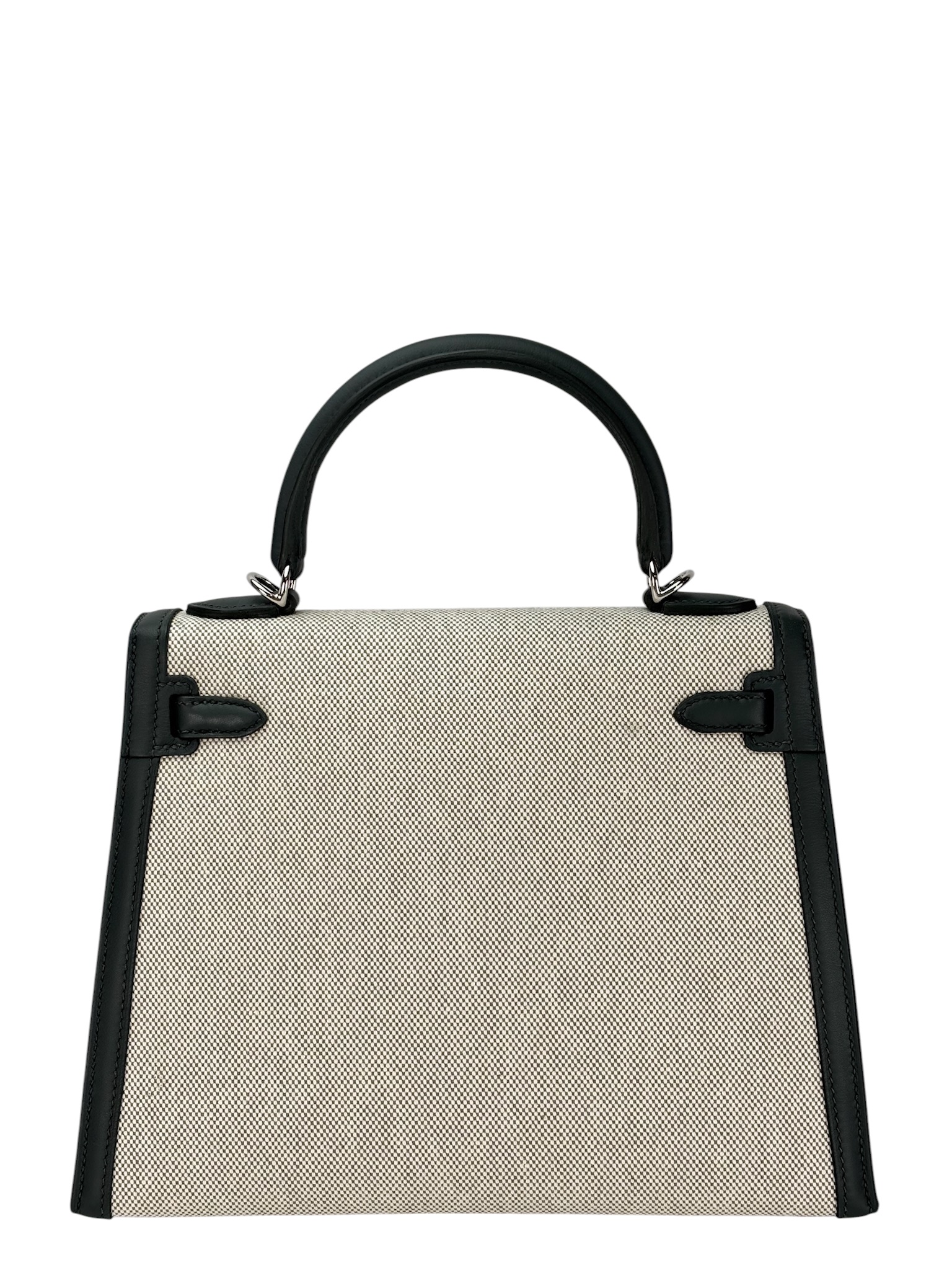 HERMES - Birkin 25 Toile Canvas Q0 Vert Mangrove Palladium