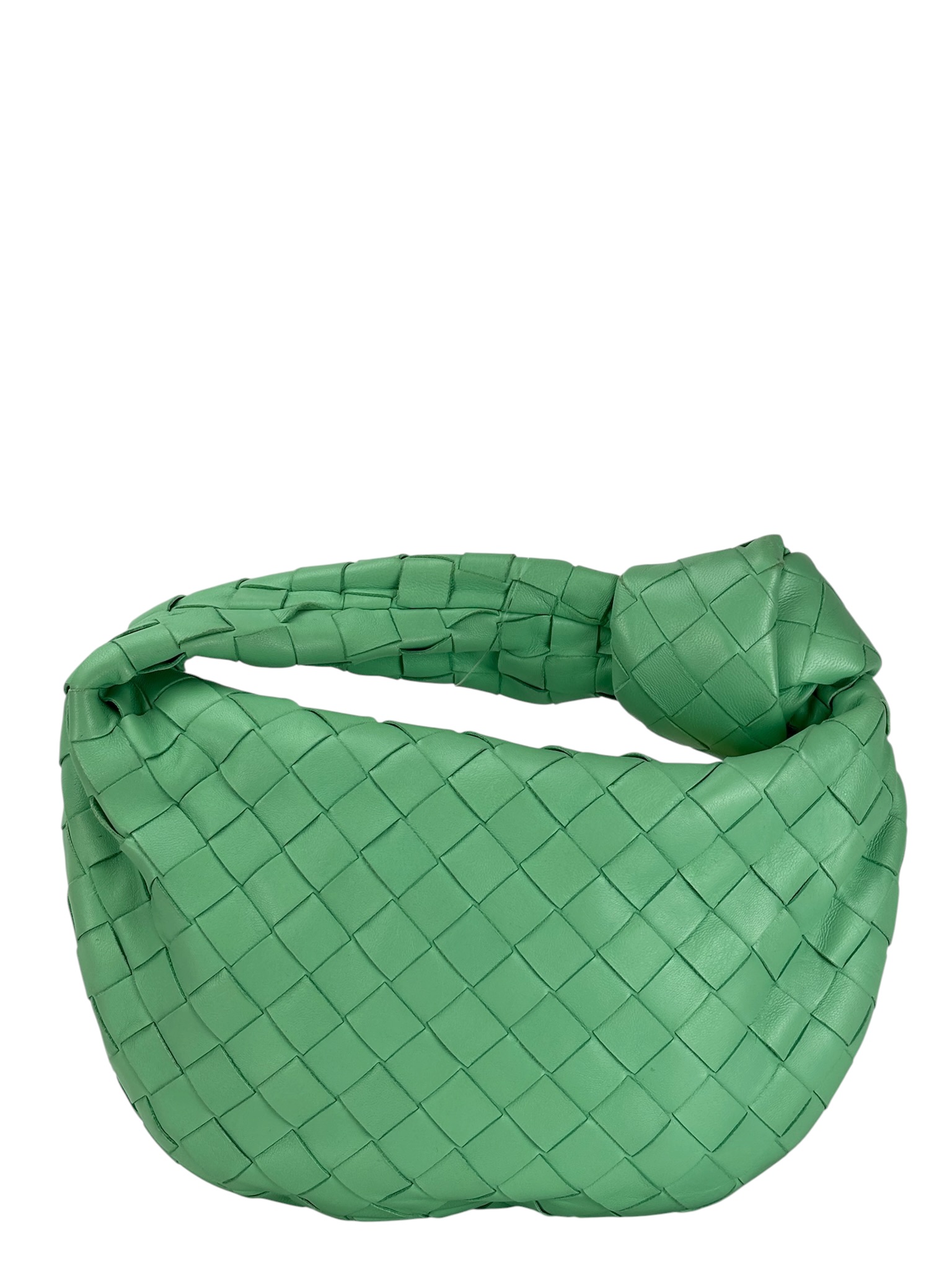 BOTTEGA VENETA - Green Leather Nappa Intrecciato Jodie Handbag 