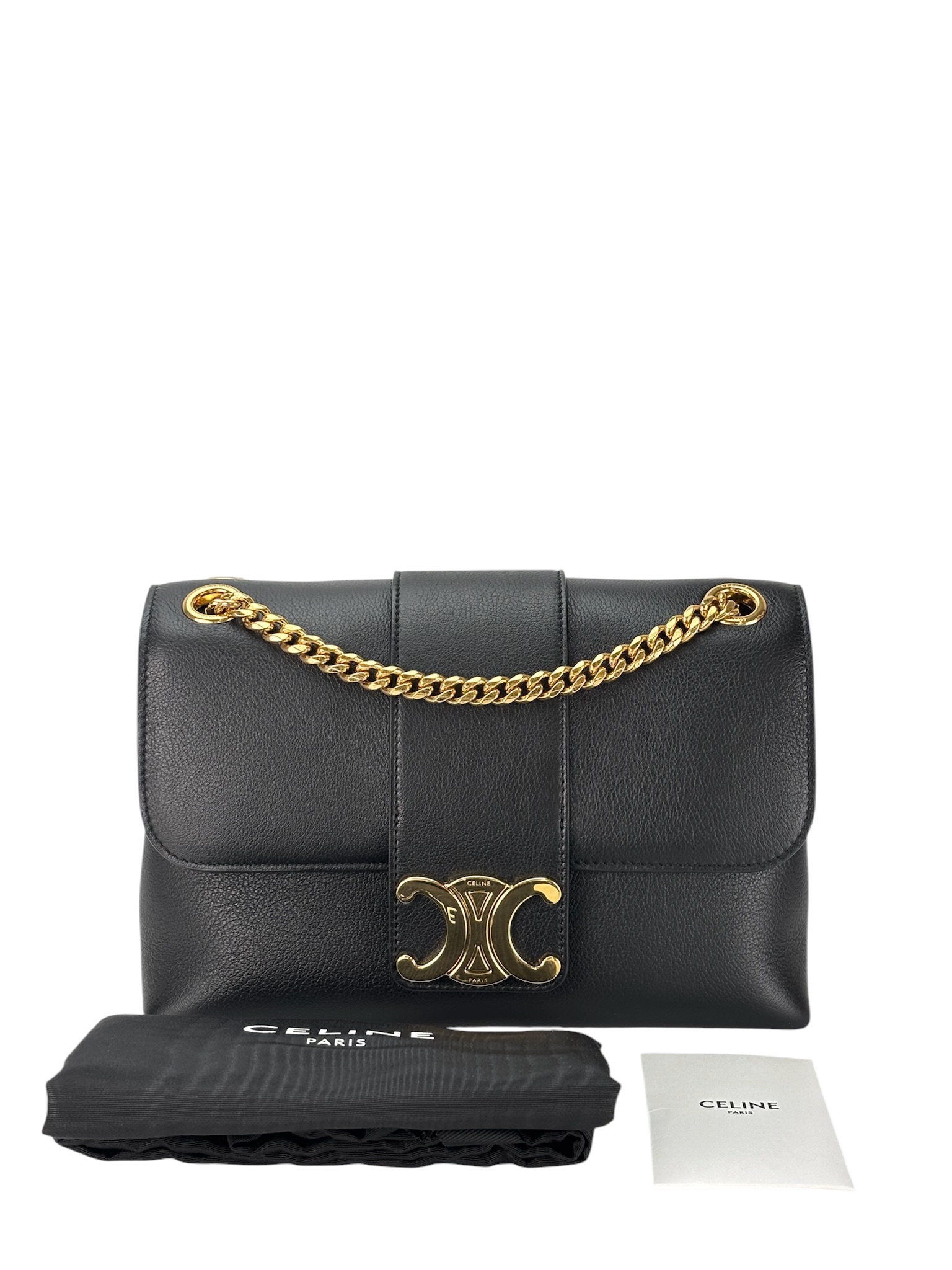 ＊ 新品⭐️CÉLINE 80㎝ ＊ CELINE - Black Calfskin Medium Victoire Bag – Camellia Vintage Tokyo