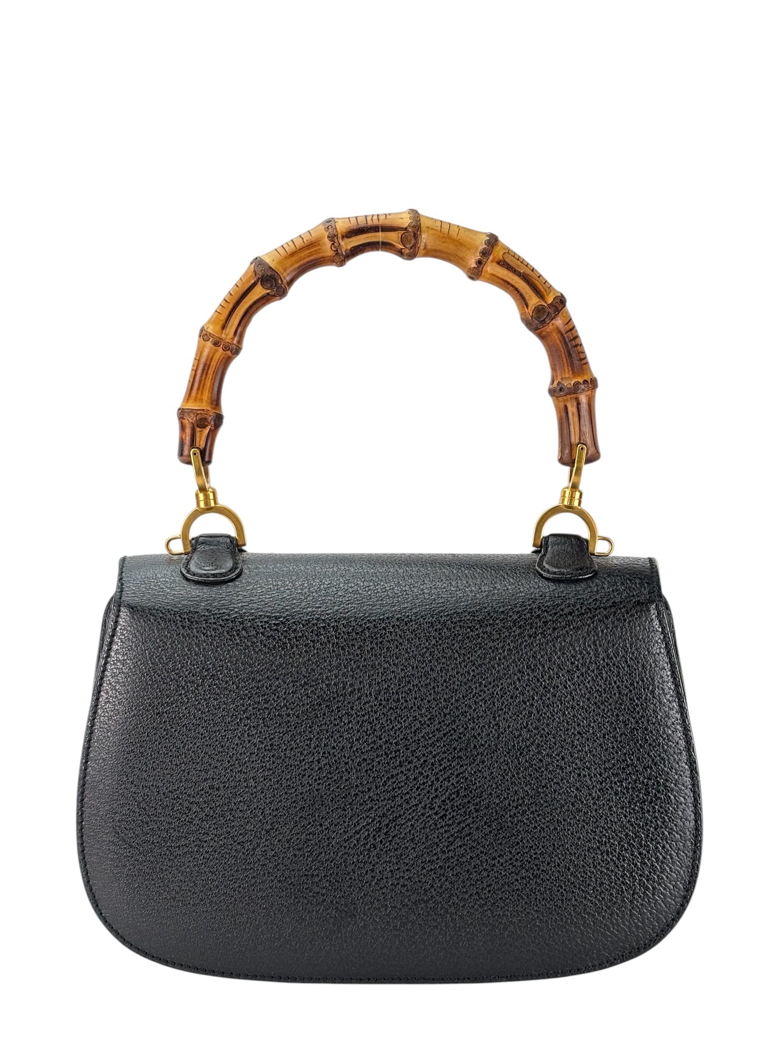 GUCCI - 2way Middle Leather Bamboo Handbag – Camellia Vintage Tokyo