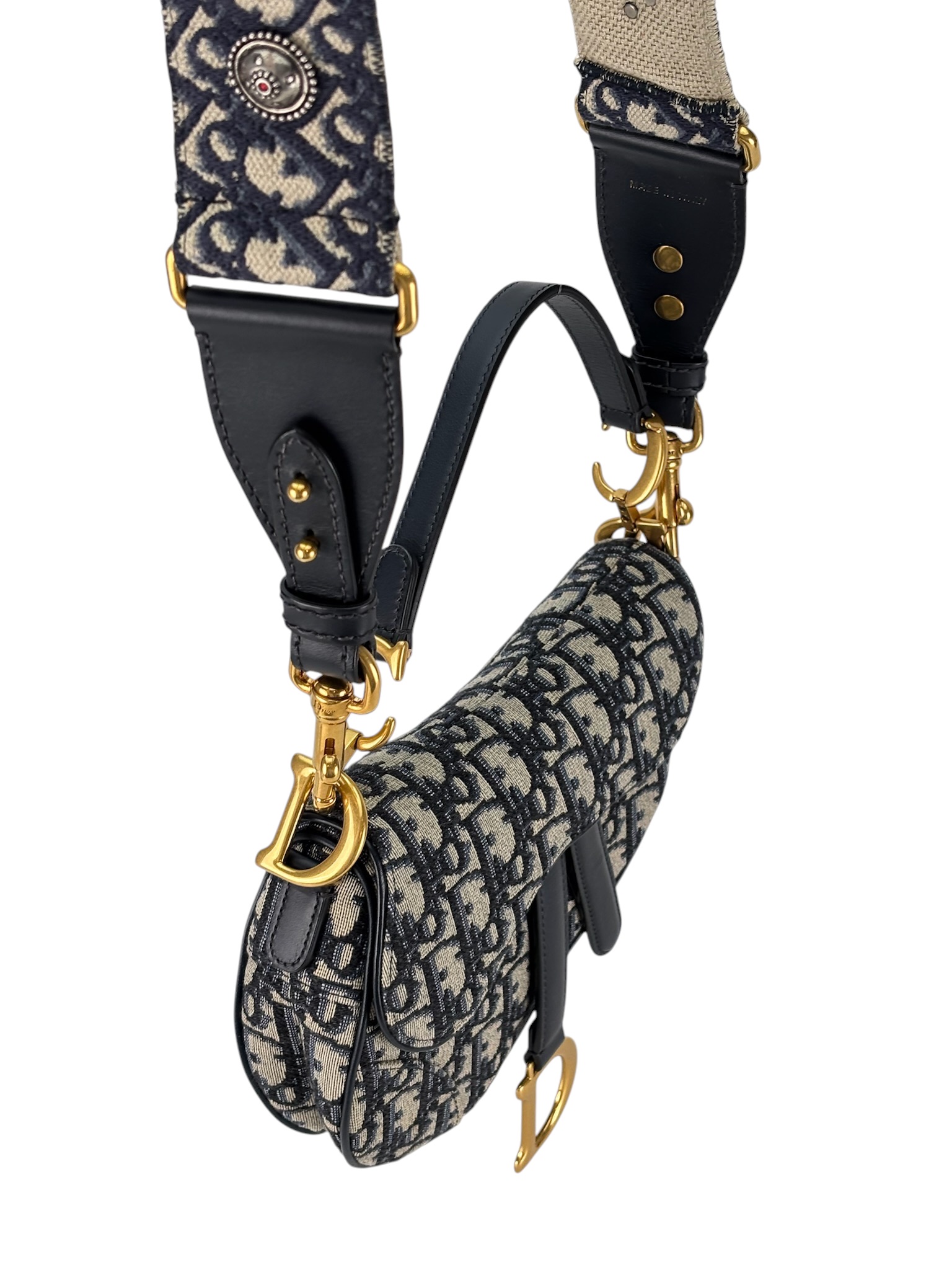 CHRISTIAN DIOR - Navy Trotter Saddle Handbag – Camellia Vintage Tokyo