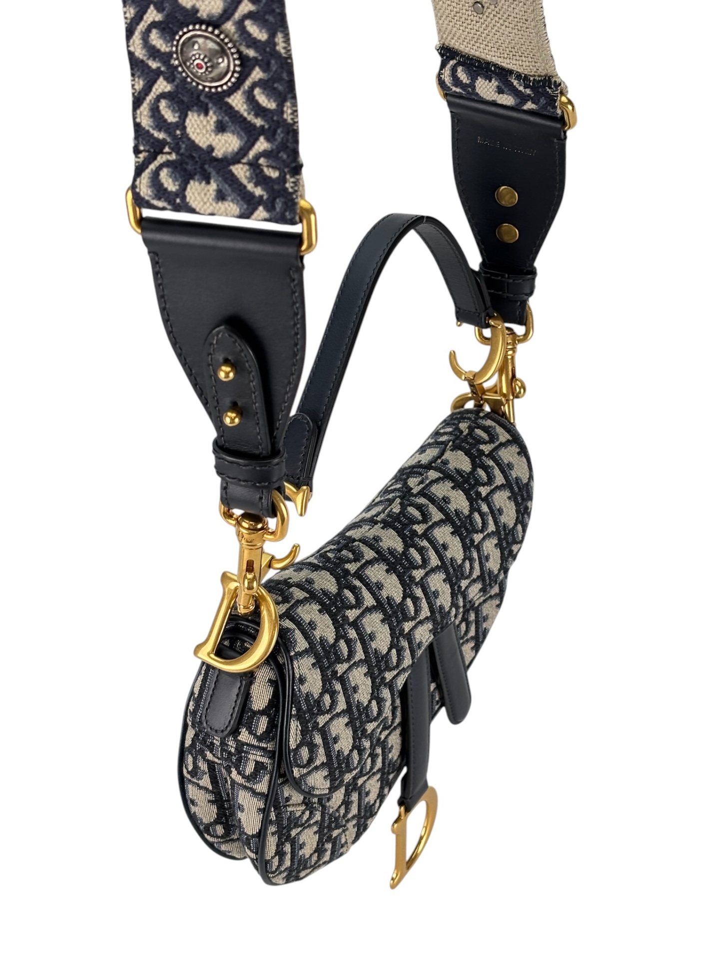 CHRISTIAN DIOR - Navy Trotter Saddle Handbag – Camellia Vintage Tokyo