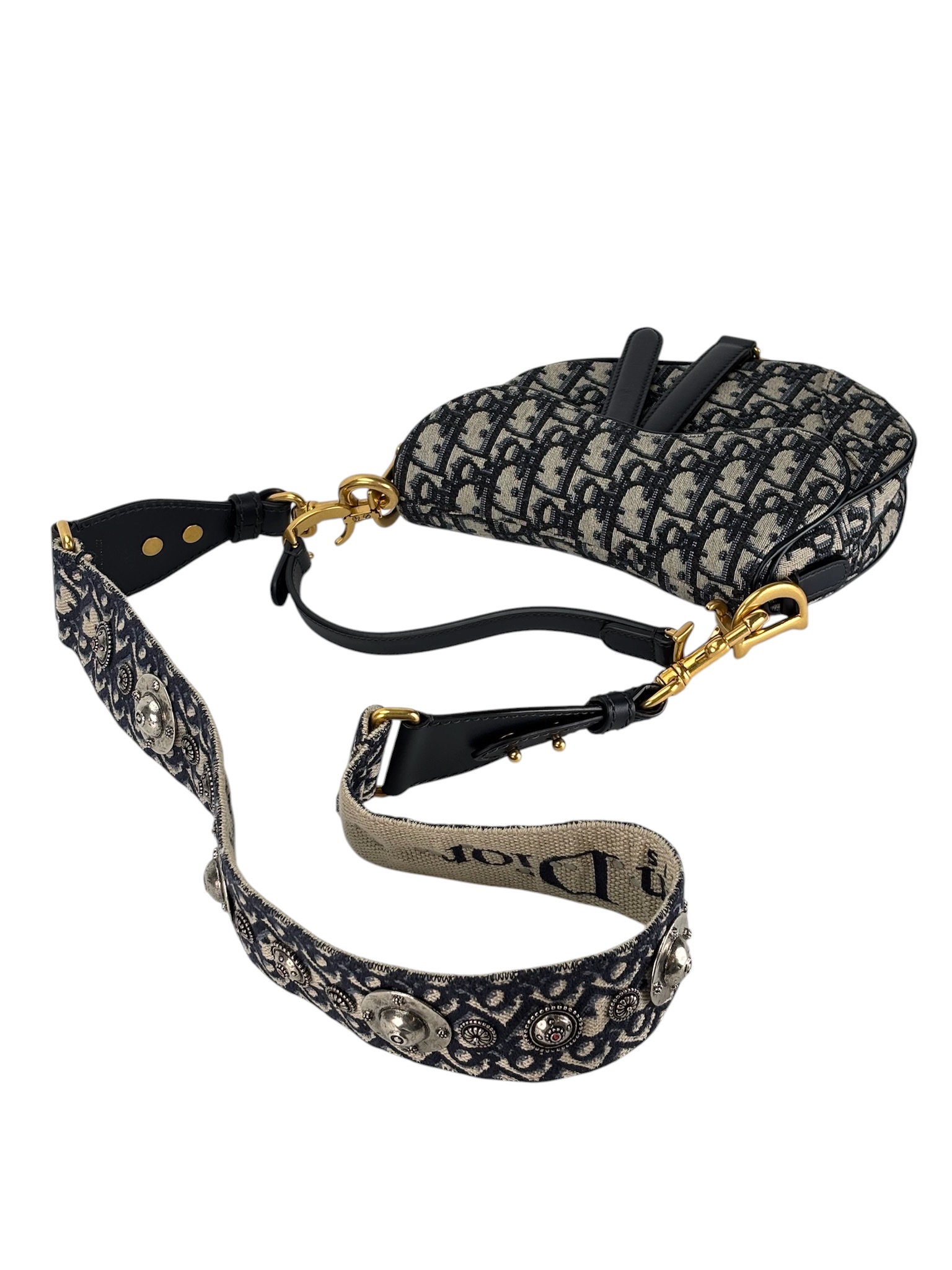 CHRISTIAN DIOR - Navy Trotter Saddle Handbag – Camellia Vintage Tokyo