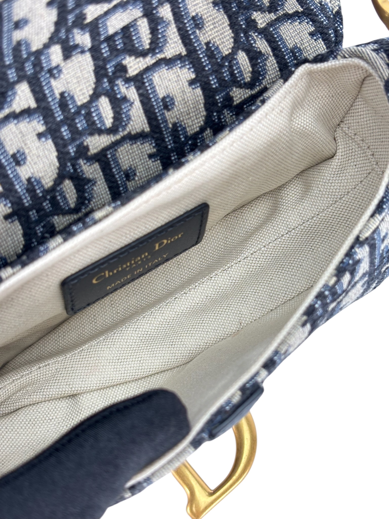 CHRISTIAN DIOR - Navy Trotter Saddle Handbag – Camellia Vintage Tokyo