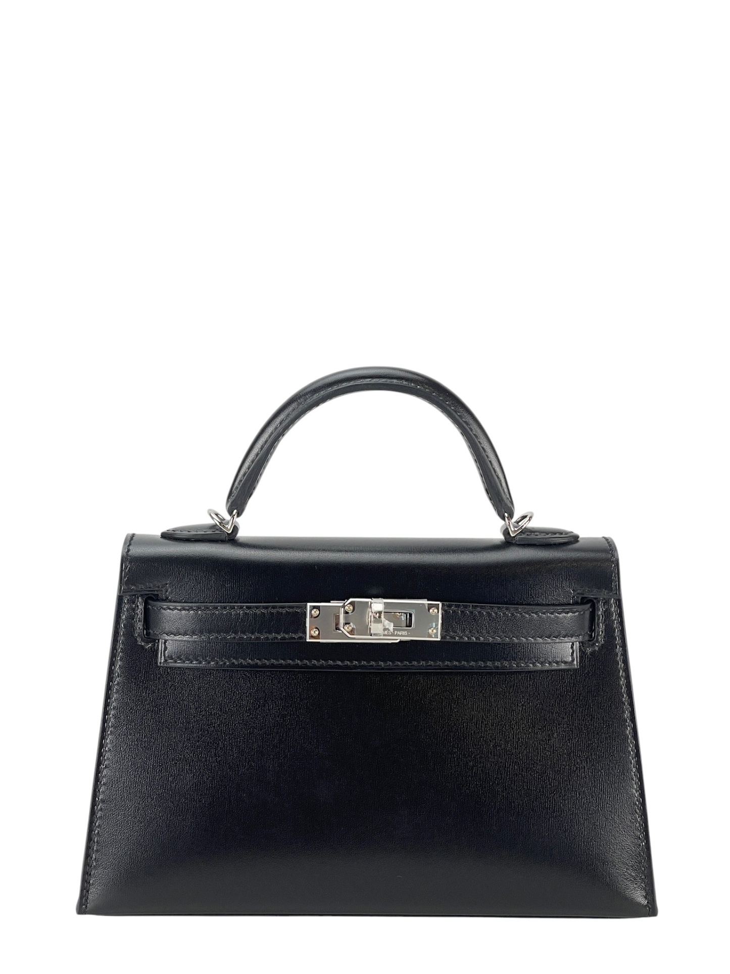 HERMES - Mini Kelly Noir Box Palladium Hardware – Camellia Vintage HERMES - Mini Kelly Noir Box Palladium Hardware – Camellia Vintage