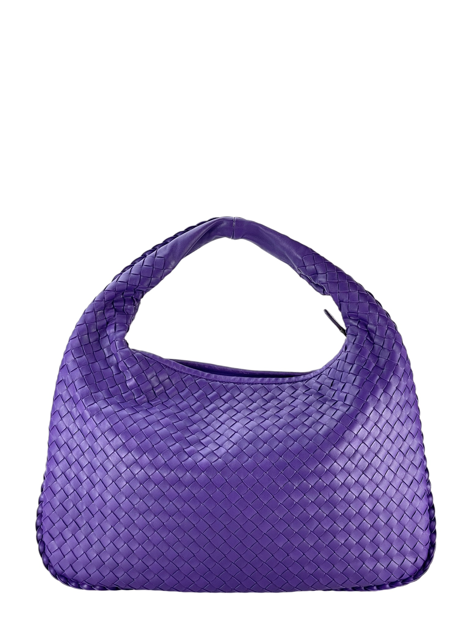 BOTTEGA VENETA - Purple Leather Hobo Shoulder Bag