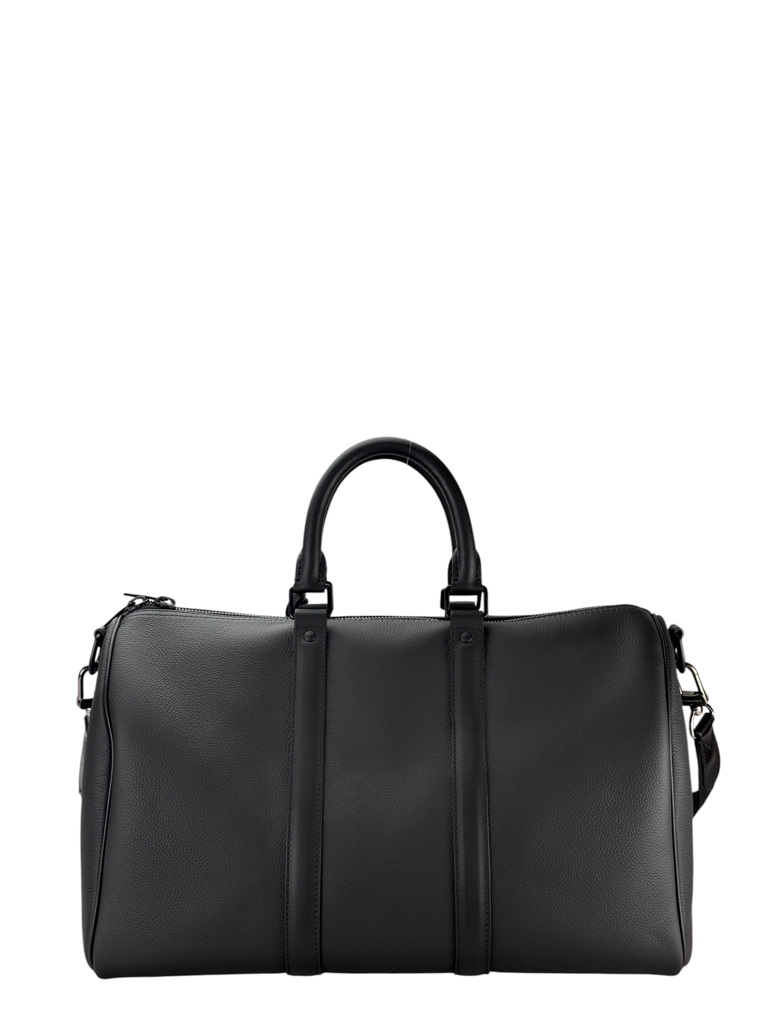 LOUIS VUITTON - Black Leather Aerogarm Keepall 40 2way Bag