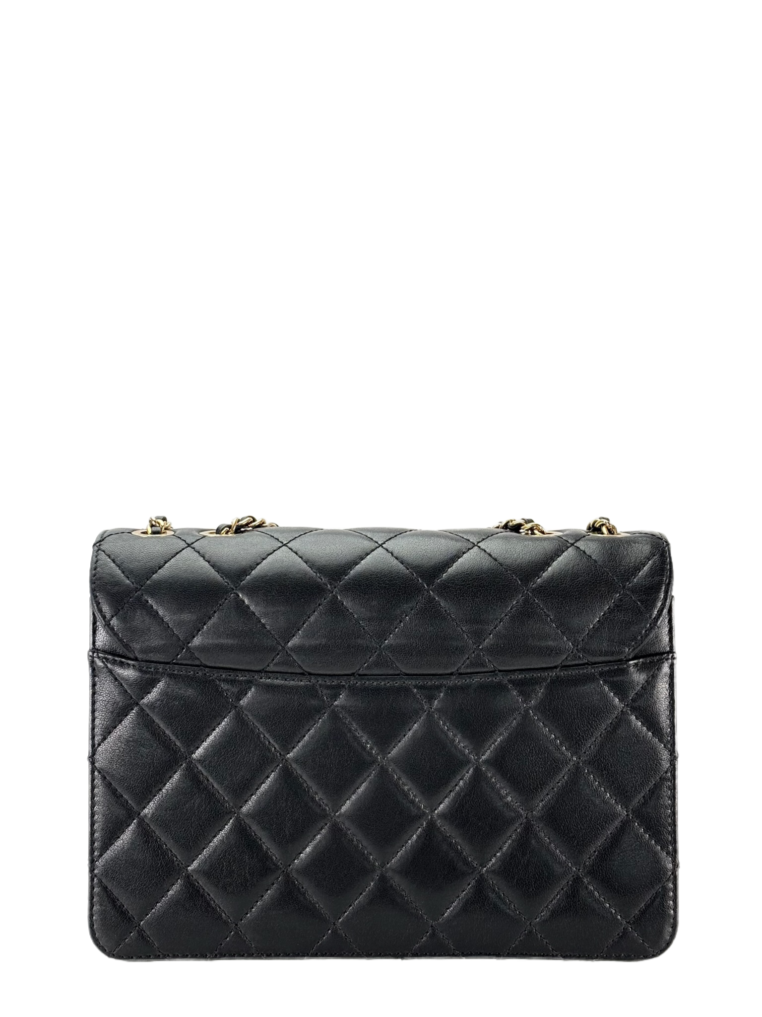 CHANEL - Black Lambskin Beauty Lock Flap Bag