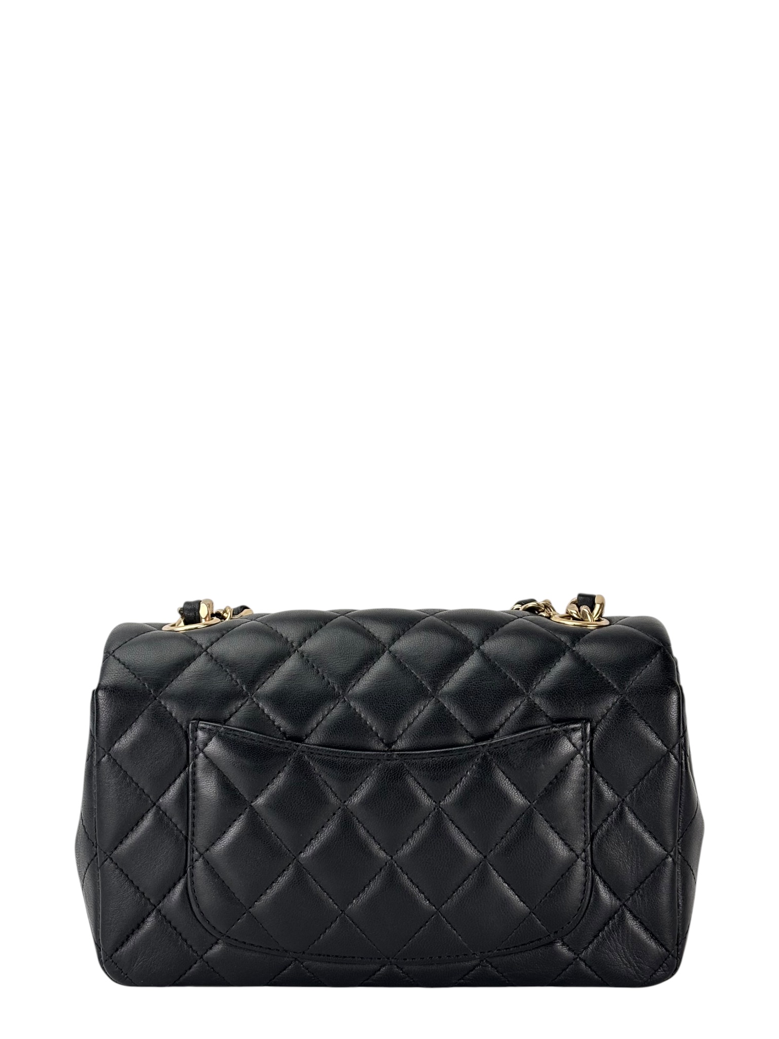 CHANEL - Black Lambskin Coco Charms Mini Flap Bag